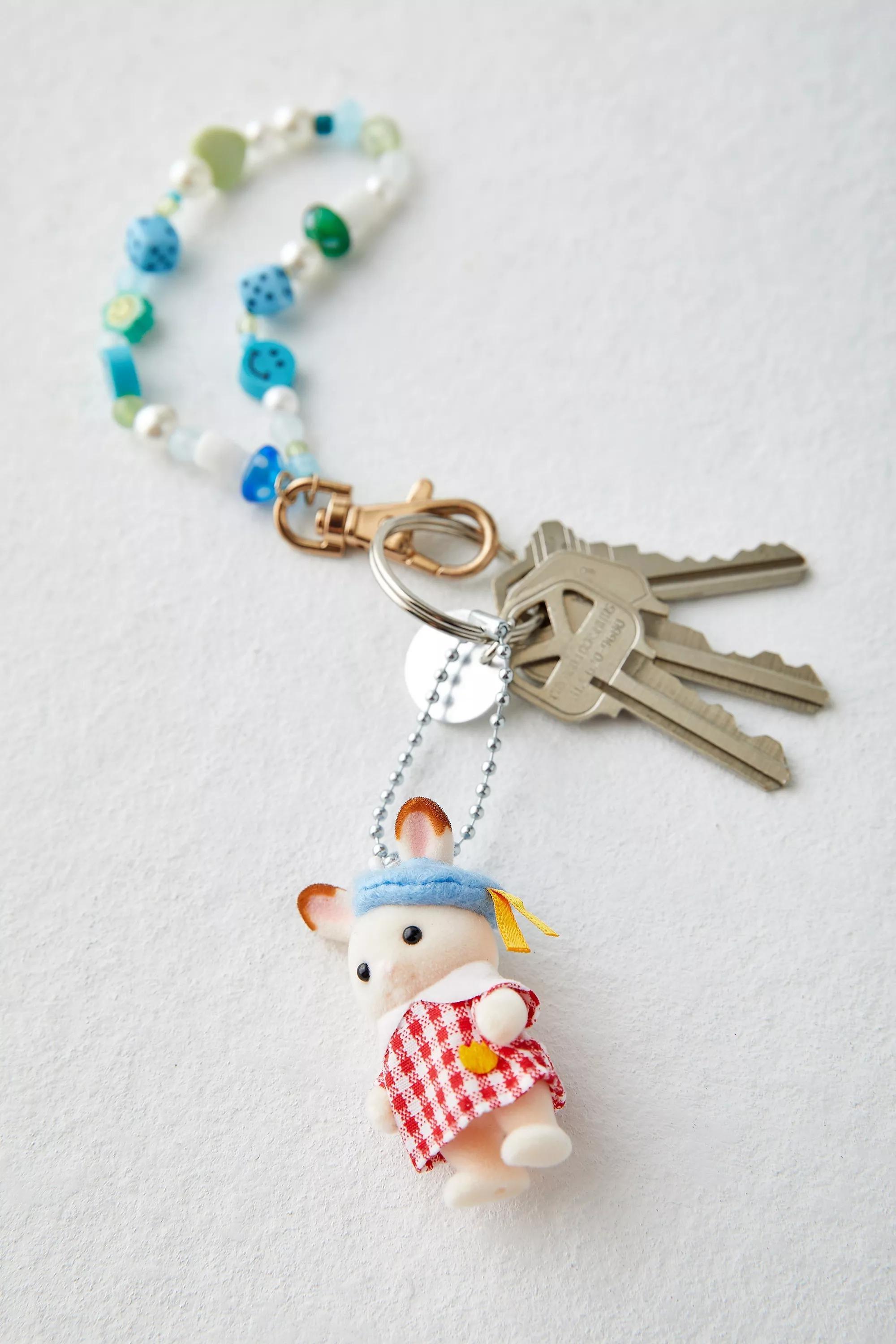 Multicolour Sylvania Families Chocolate Rabbit Keyring, ASSORT, medium