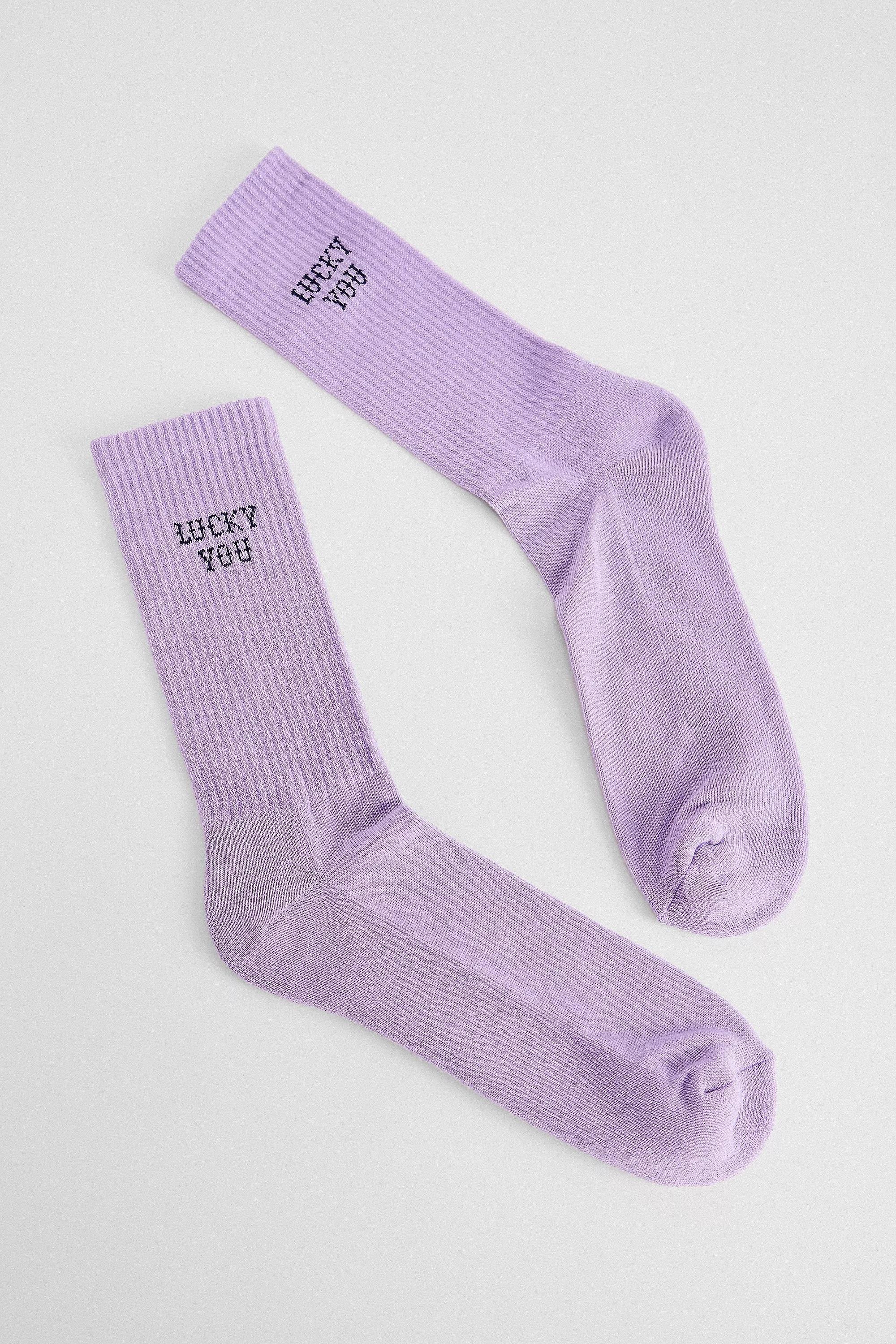 Lilac Uo Lucky You Socks, LILAC, large image number 0