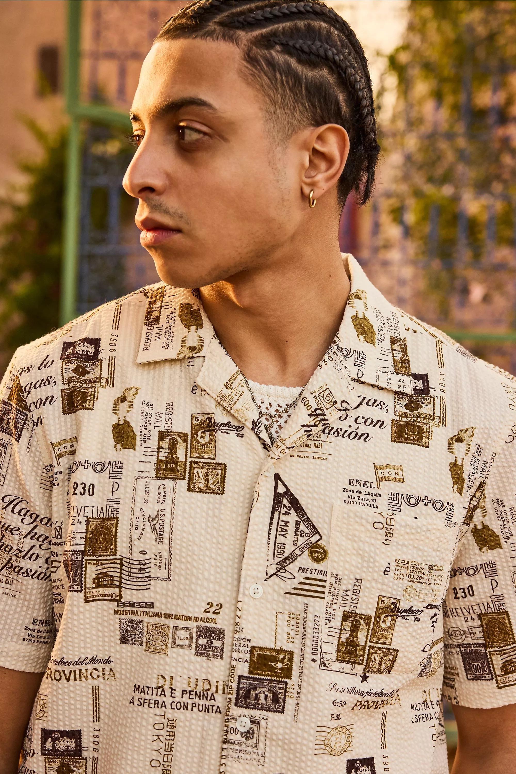 UO Case Seersucker Short Sleeve Shirt, , large image number 2