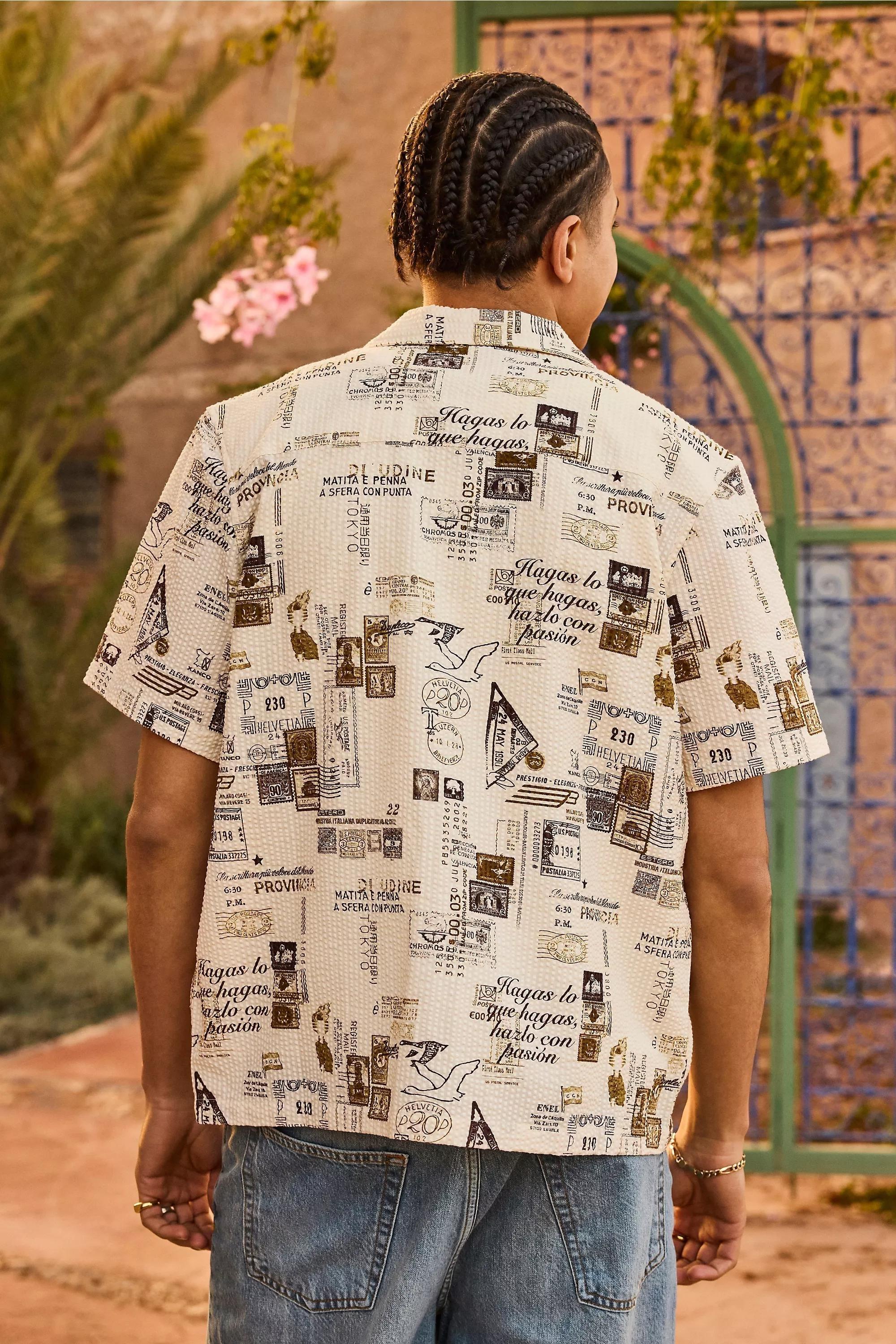 UO Case Seersucker Short Sleeve Shirt, , large image number 3