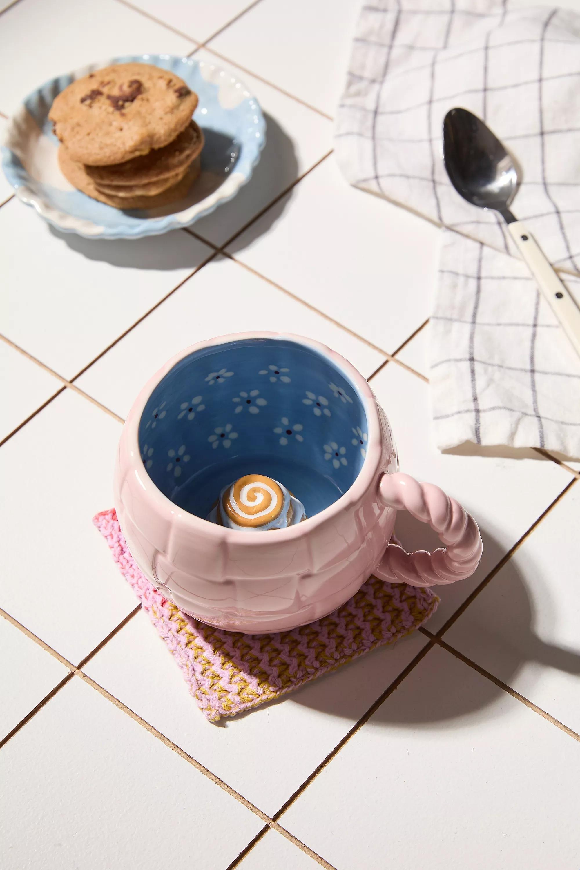 Pink Cinnamon Bun Peekaboo Mug, , medium