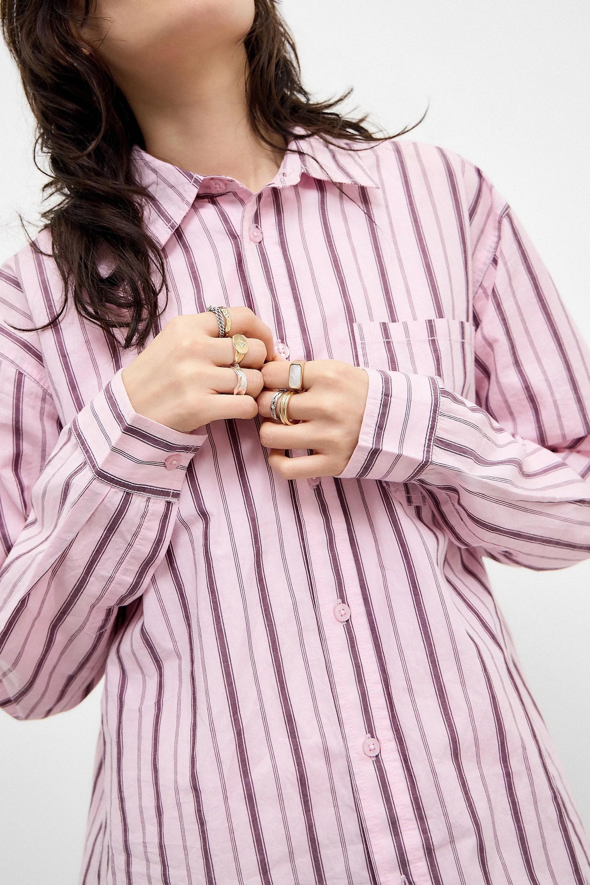 Pink Bdg Pink Beck Stripe Shirt, , large image number 2