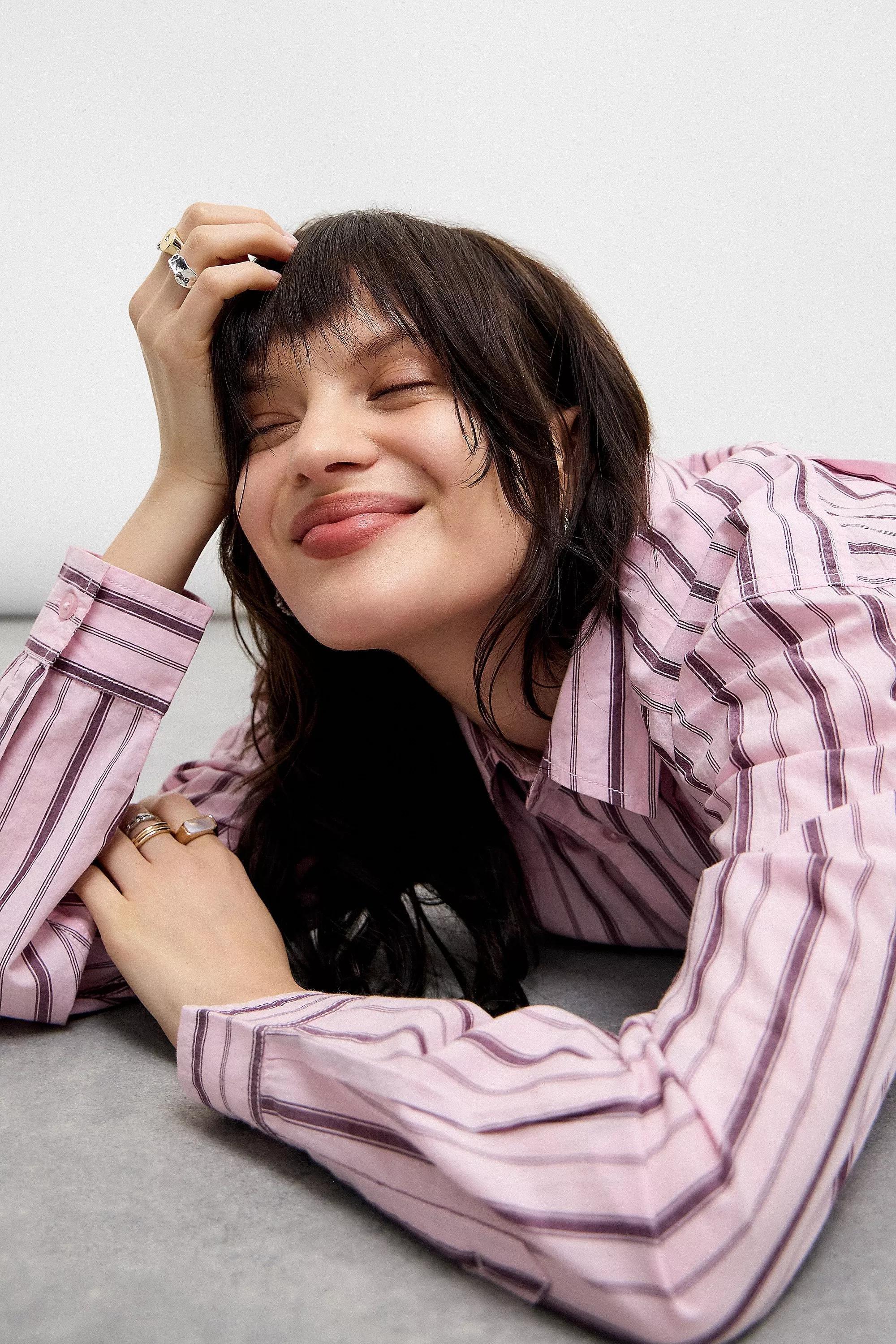 Pink Bdg Pink Beck Stripe Shirt, , large image number 3