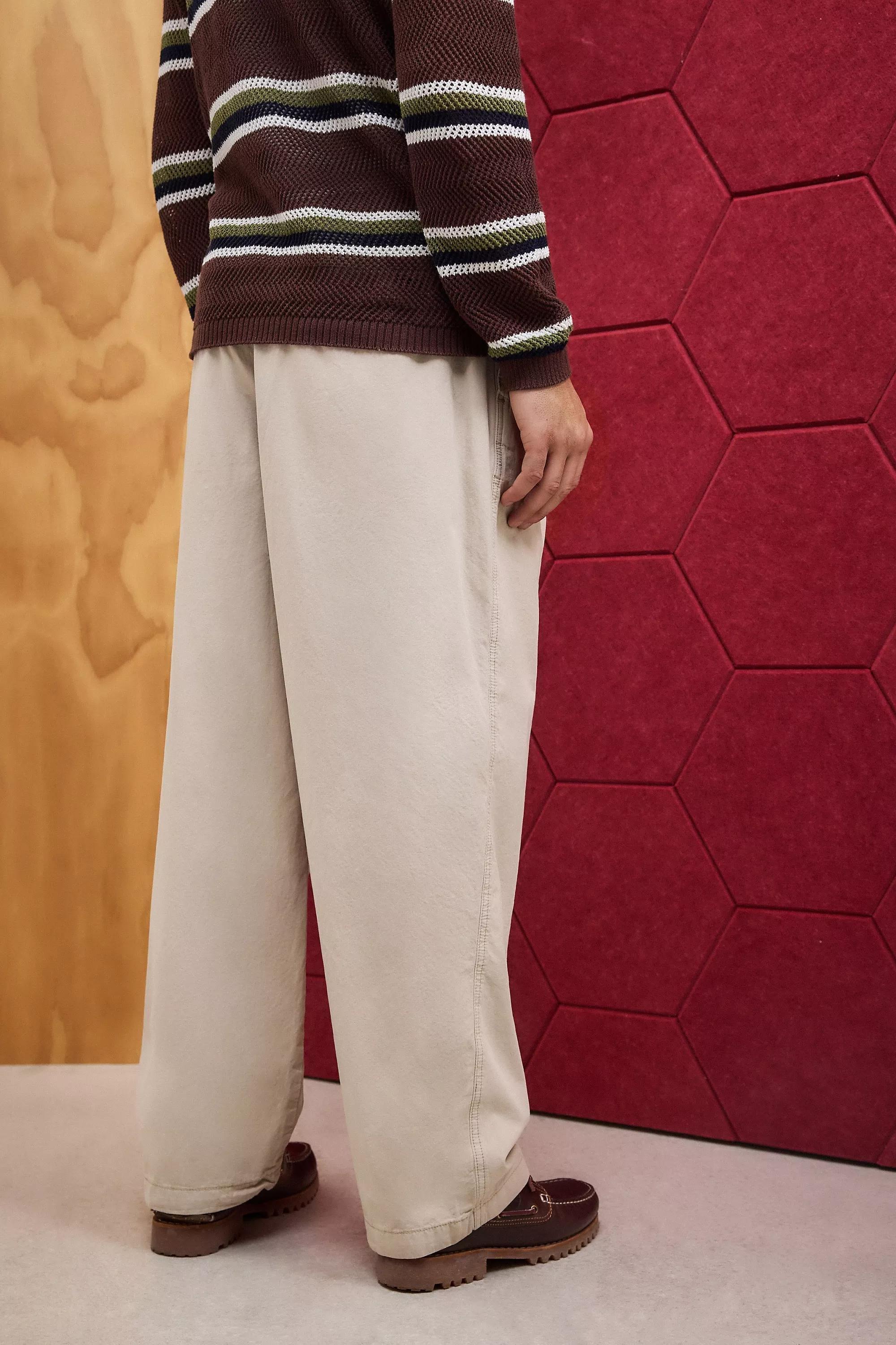 Ecru Iets Frans... Harri Poplin Chino, CREME, large image number 3