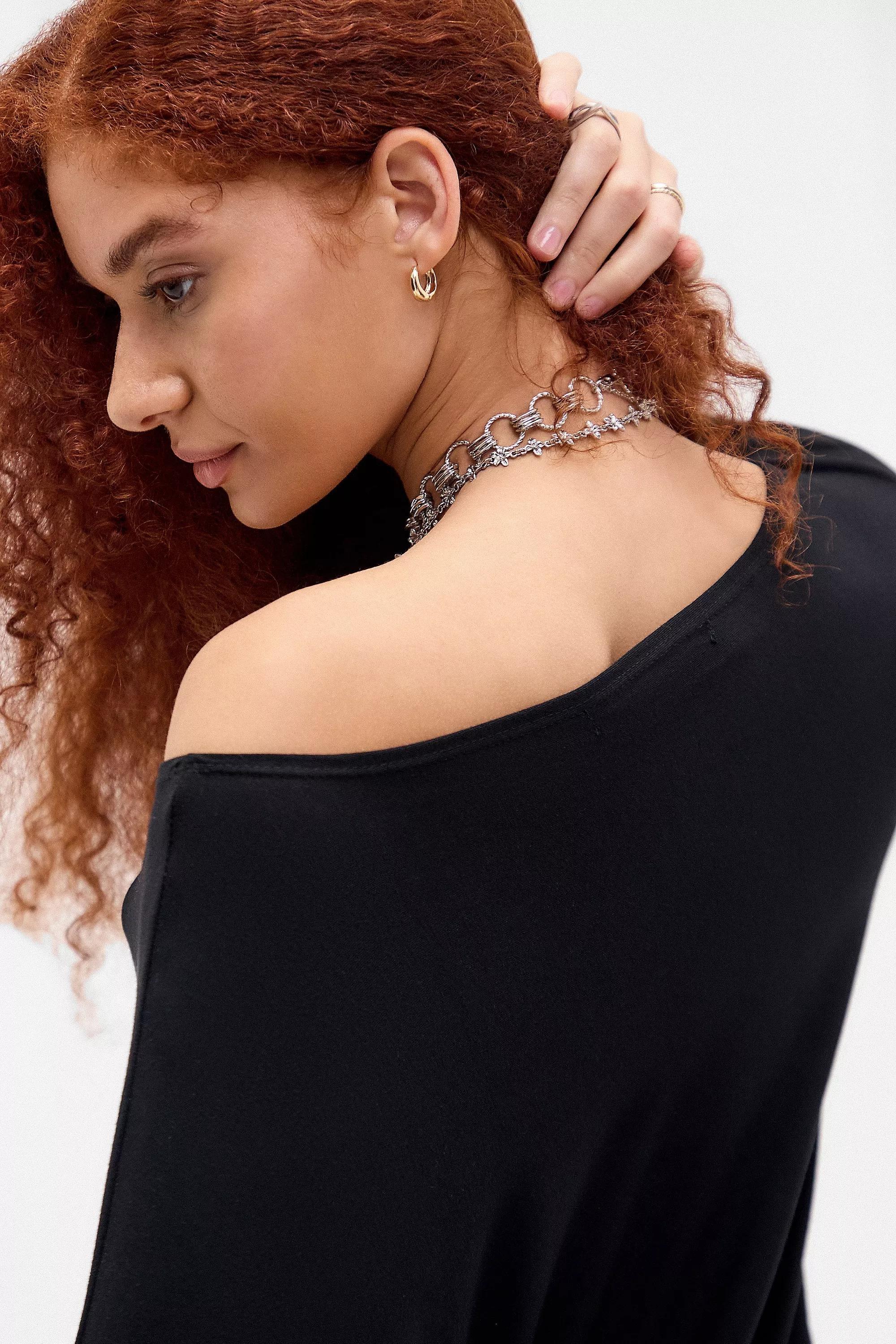 Black Silence + Noise Destin Long Sleeve Mini Dress, BLK, large image number 2