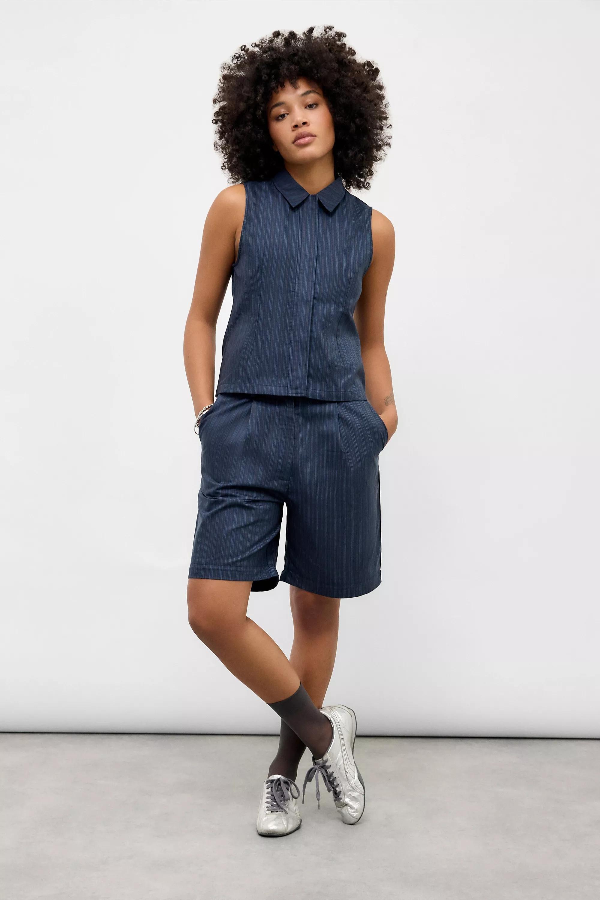 Navy Hosbjerg Sophia Shorts, , large image number 5