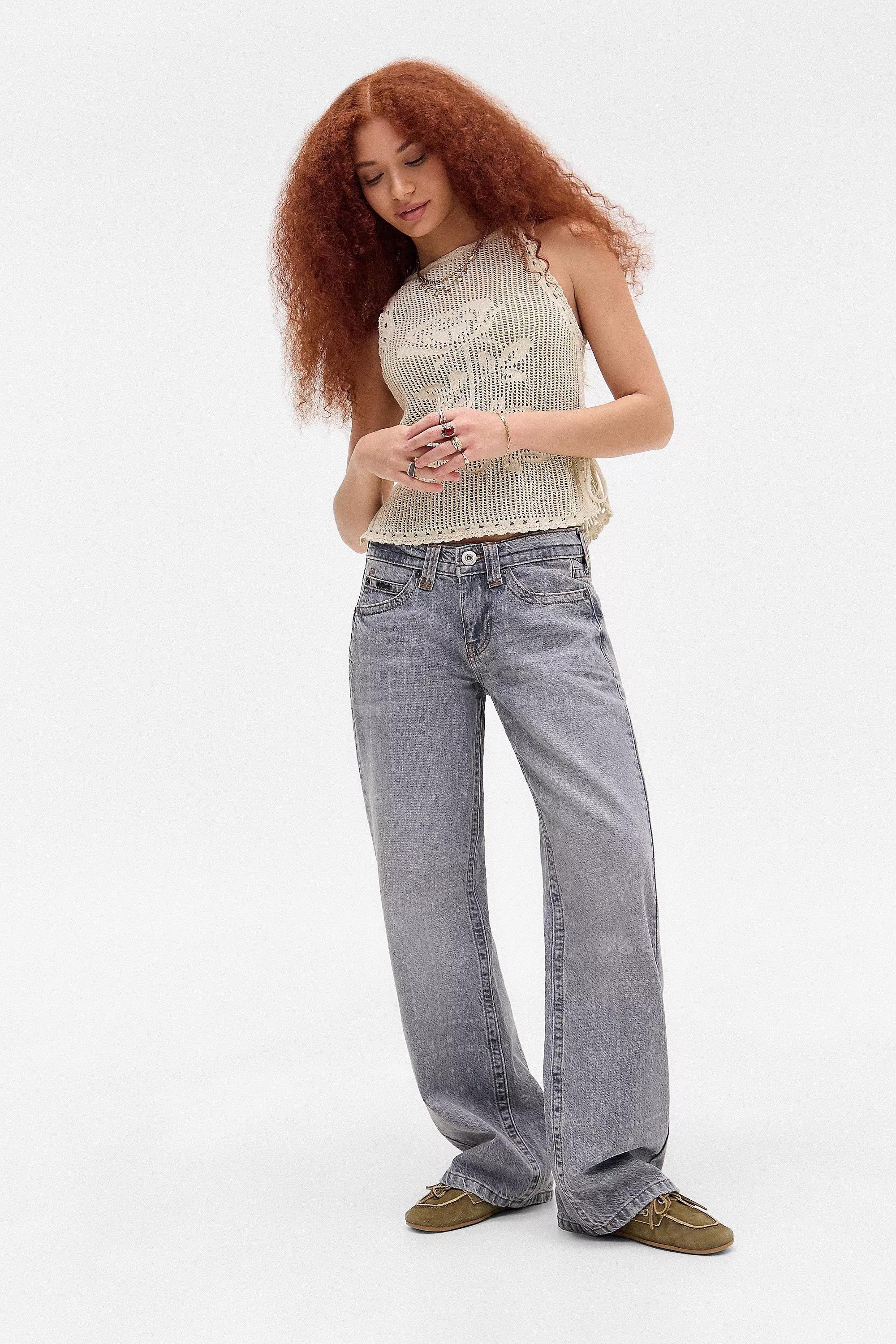 Grey Bdg Kayla Lowrider Laser Jeans, , large image number 0