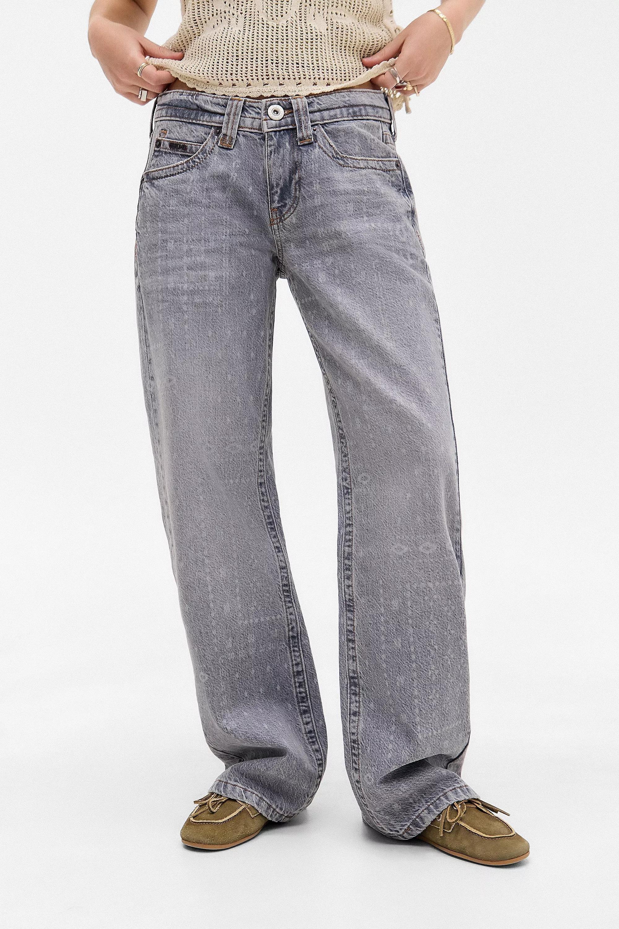 Grey Bdg Kayla Lowrider Laser Jeans, , large image number 1