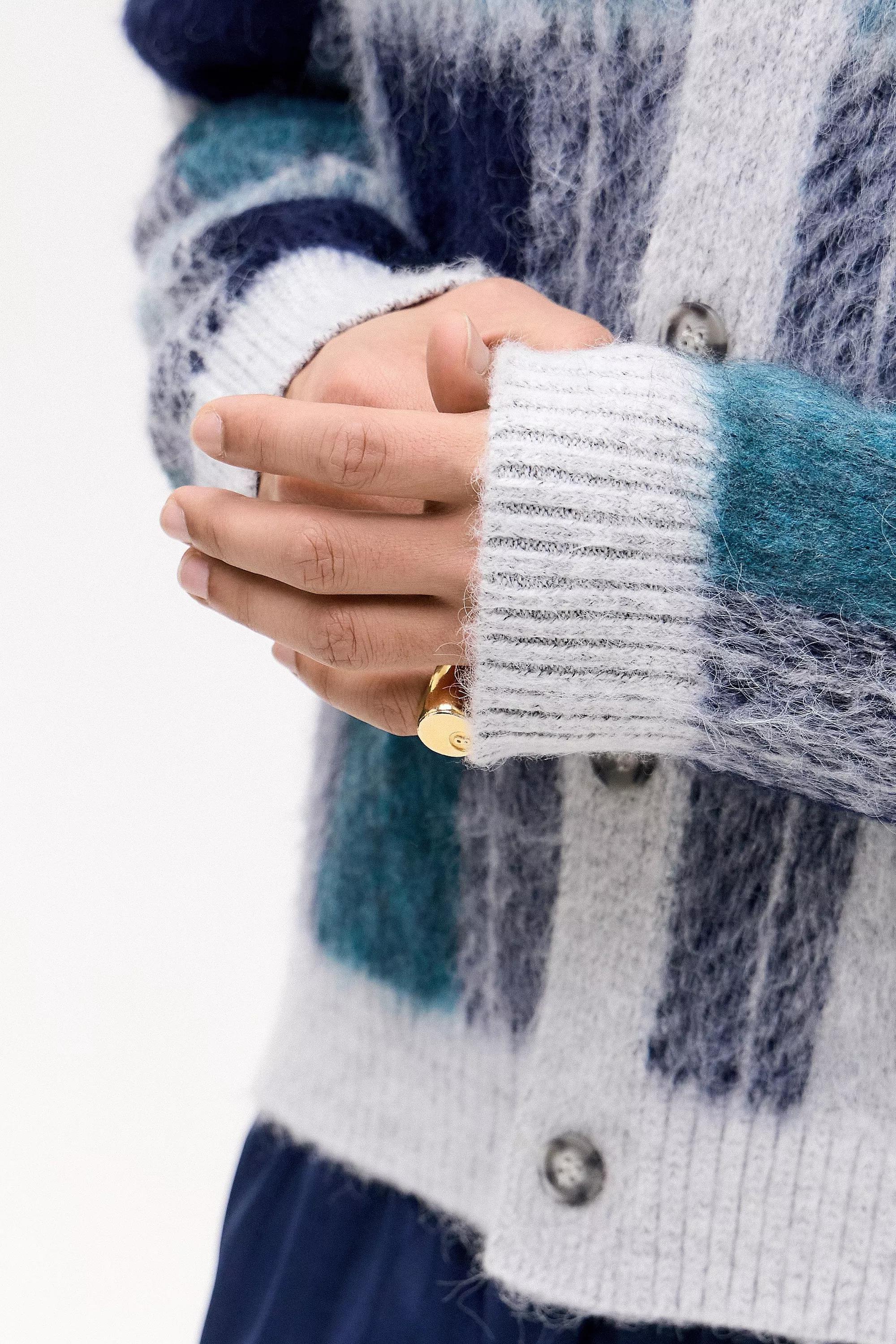 Grey Iets Frans� Check Cardigan, , large image number 3
