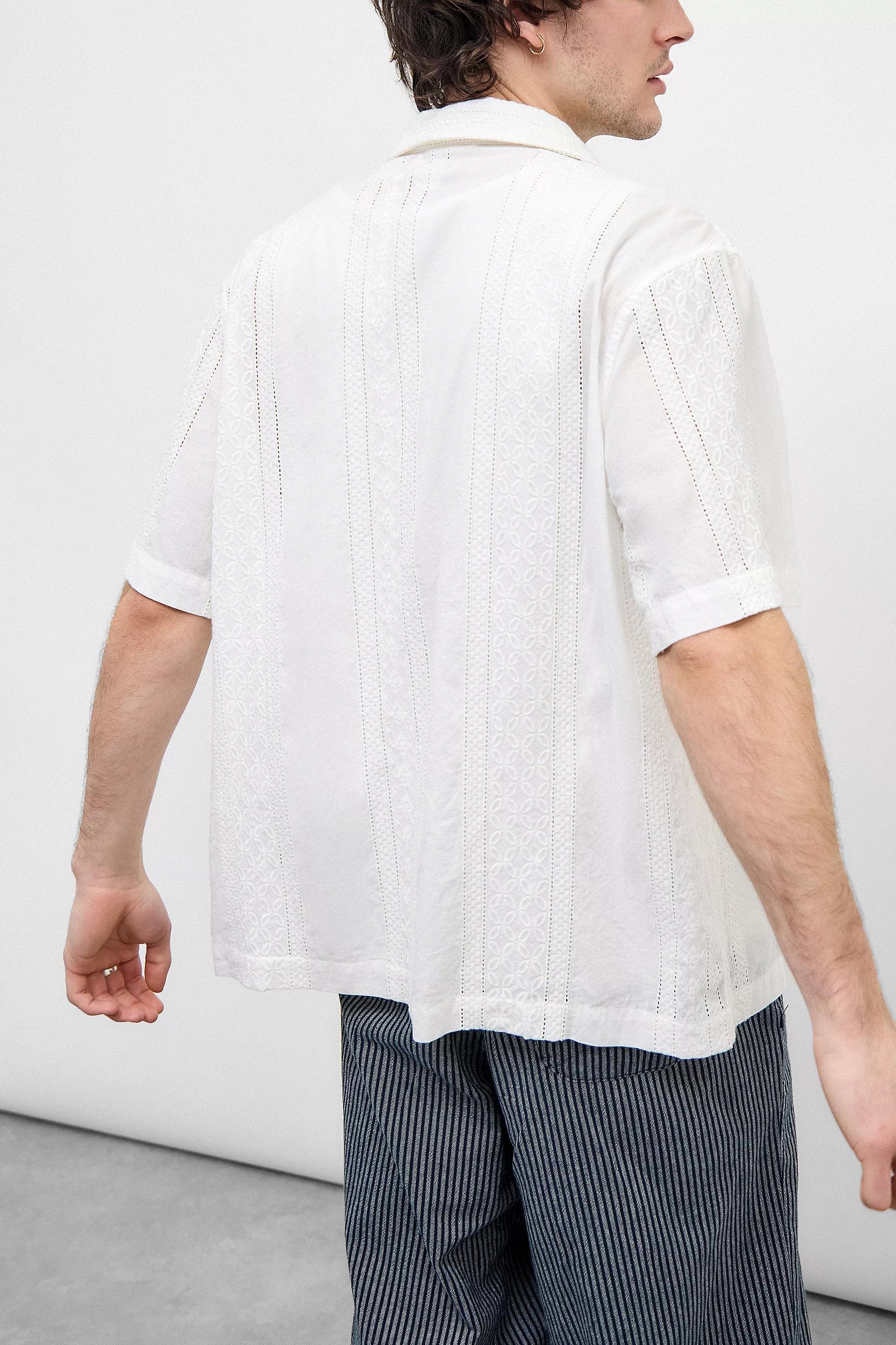 White Bdg Broderie Shirt, , large image number 3