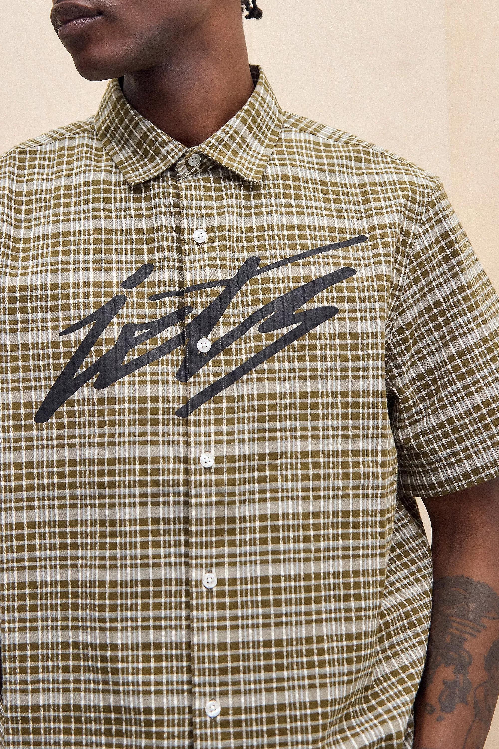 iets frans... Brown Check Shirt, , large image number 2