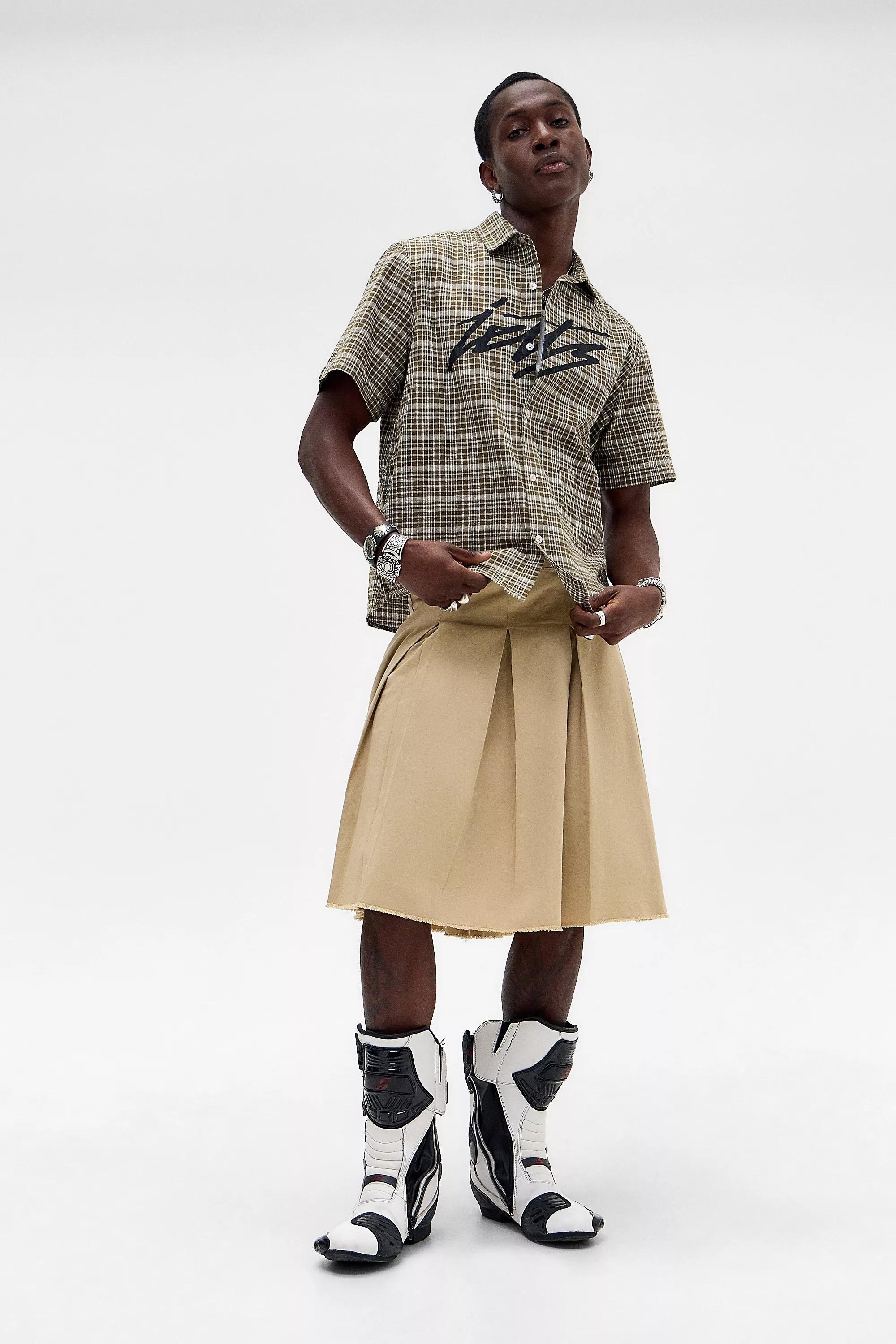 iets frans... Brown Check Shirt, , large image number 5