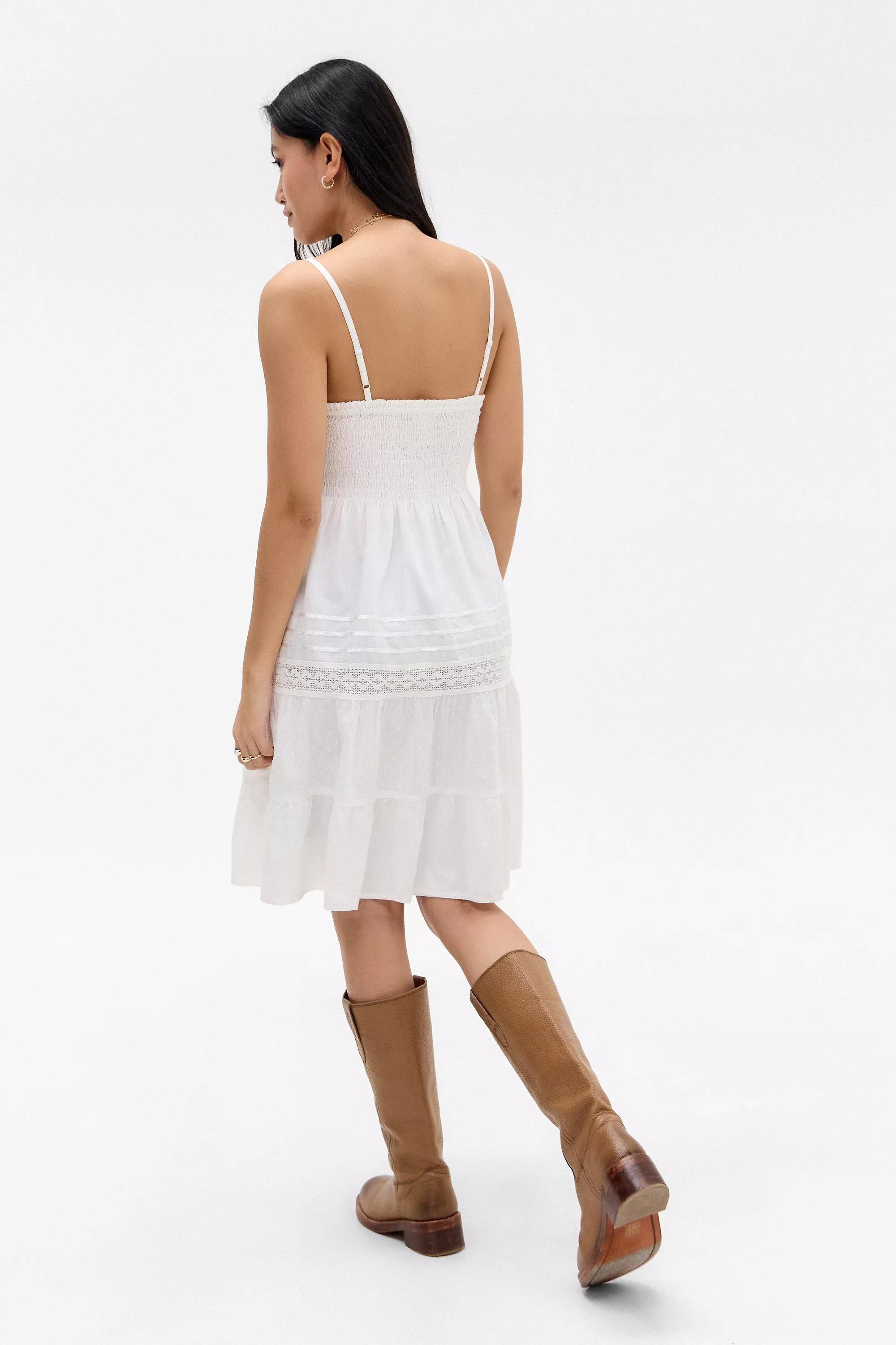 White Kimchi Blue Isabel Broderie Midi Dress, , large image number 6