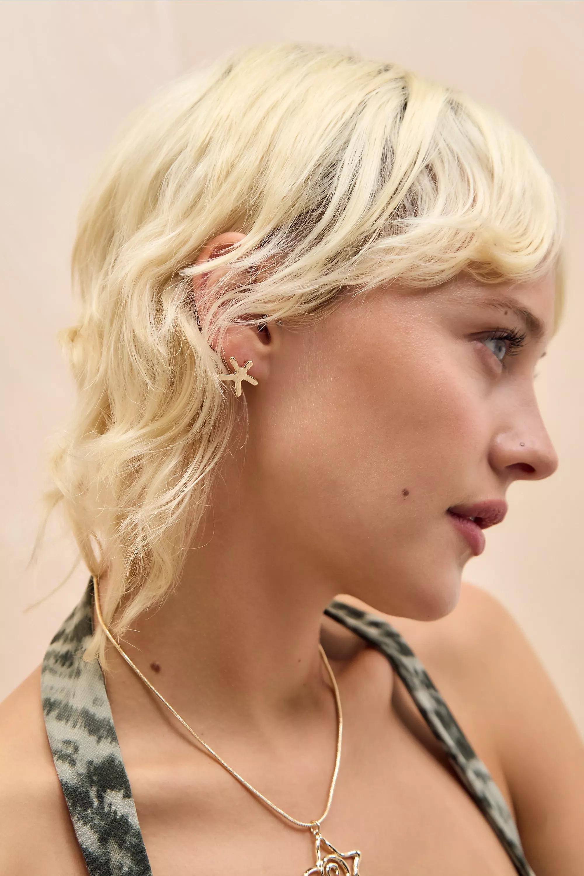 Beige Uo Shell Earrings 6-Pack, NEUTR, medium