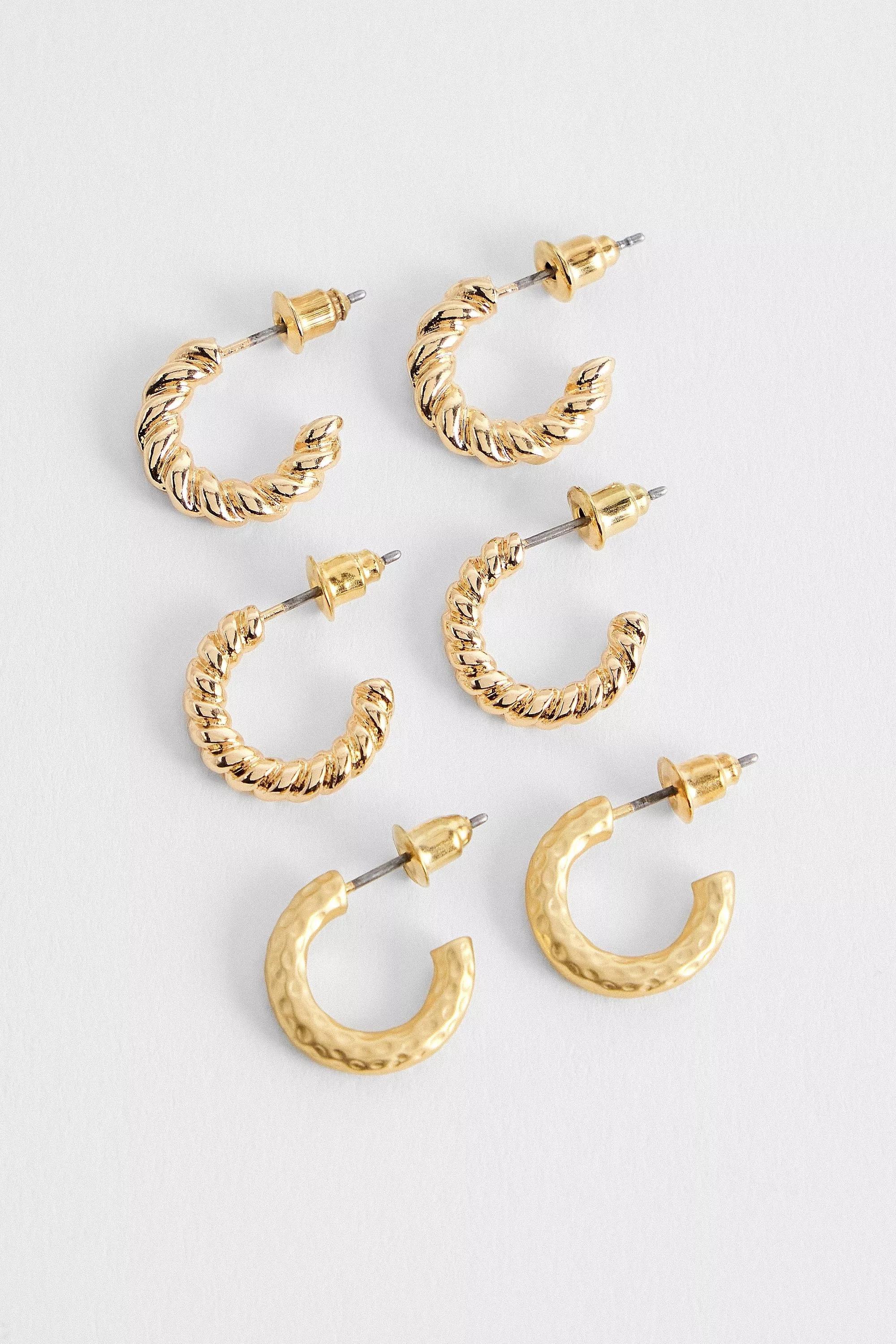 Gold Uo Huggie Hoop Earrings 3-Pack, GOLD, large image number 0