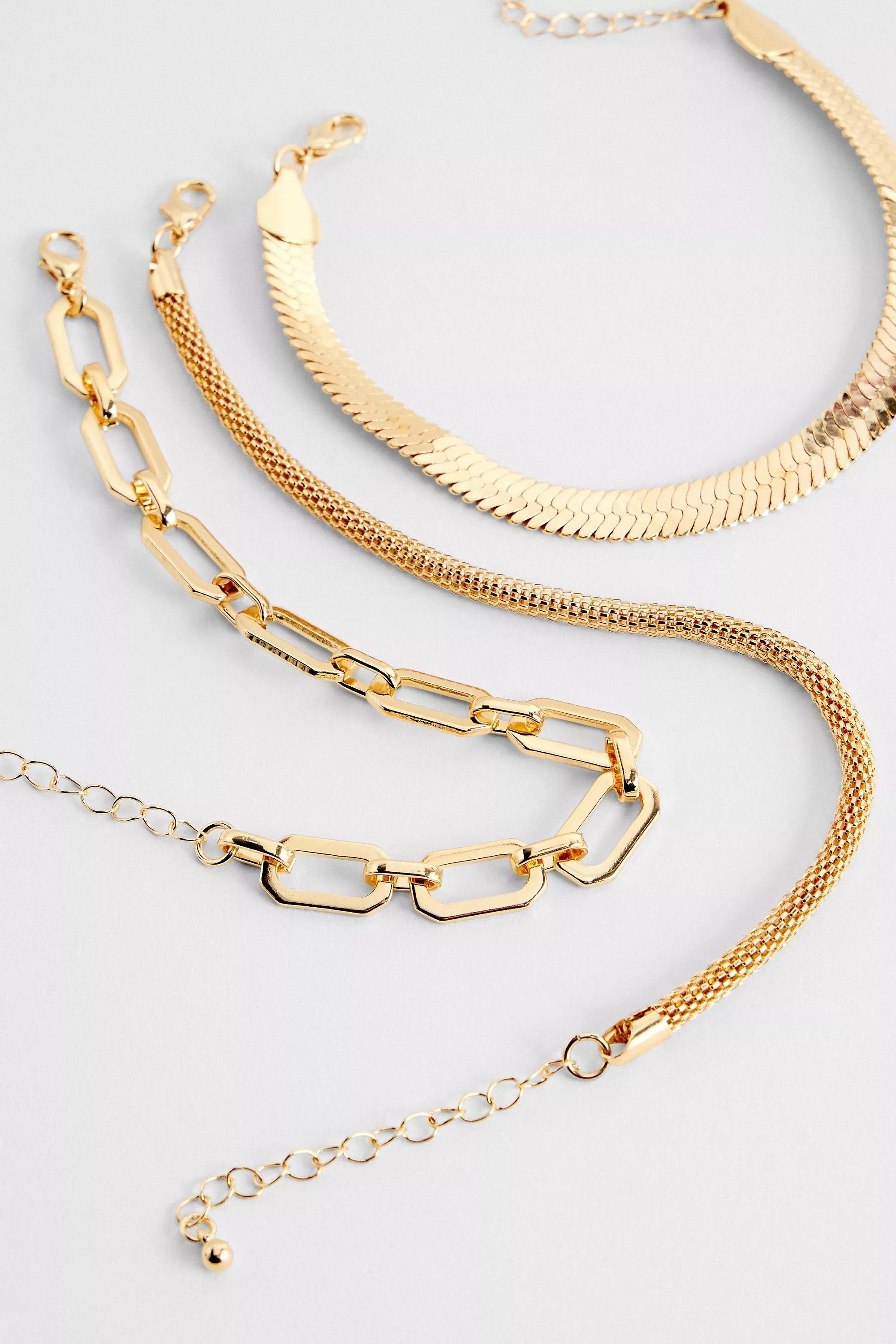 Gold Silence + Noise Plated Infinity Link Chain Bracelet, GOLD, large image number 1