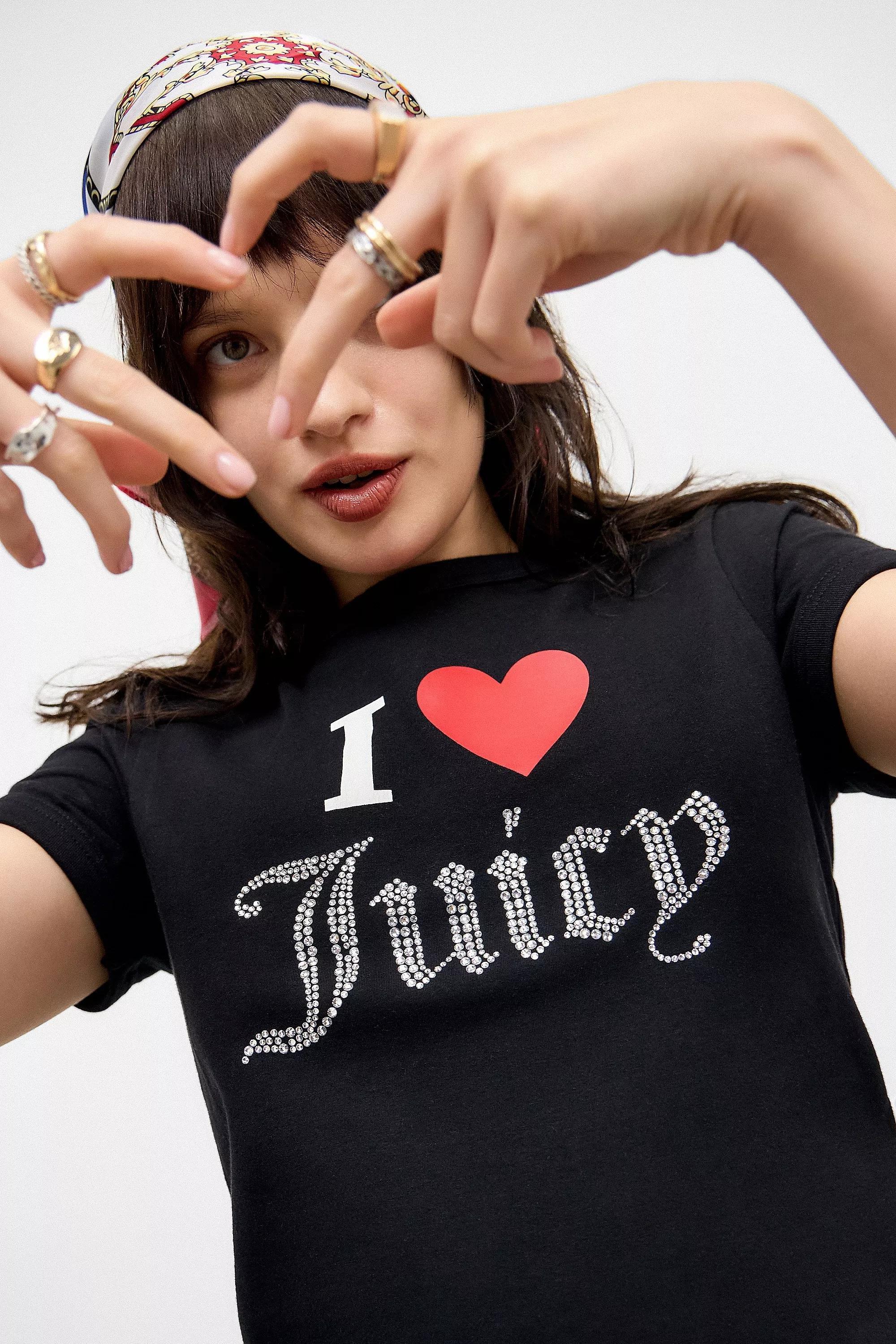 Black Juicy Couture Uo Exclusive I Love Juicy T-Shirt, , large image number 0