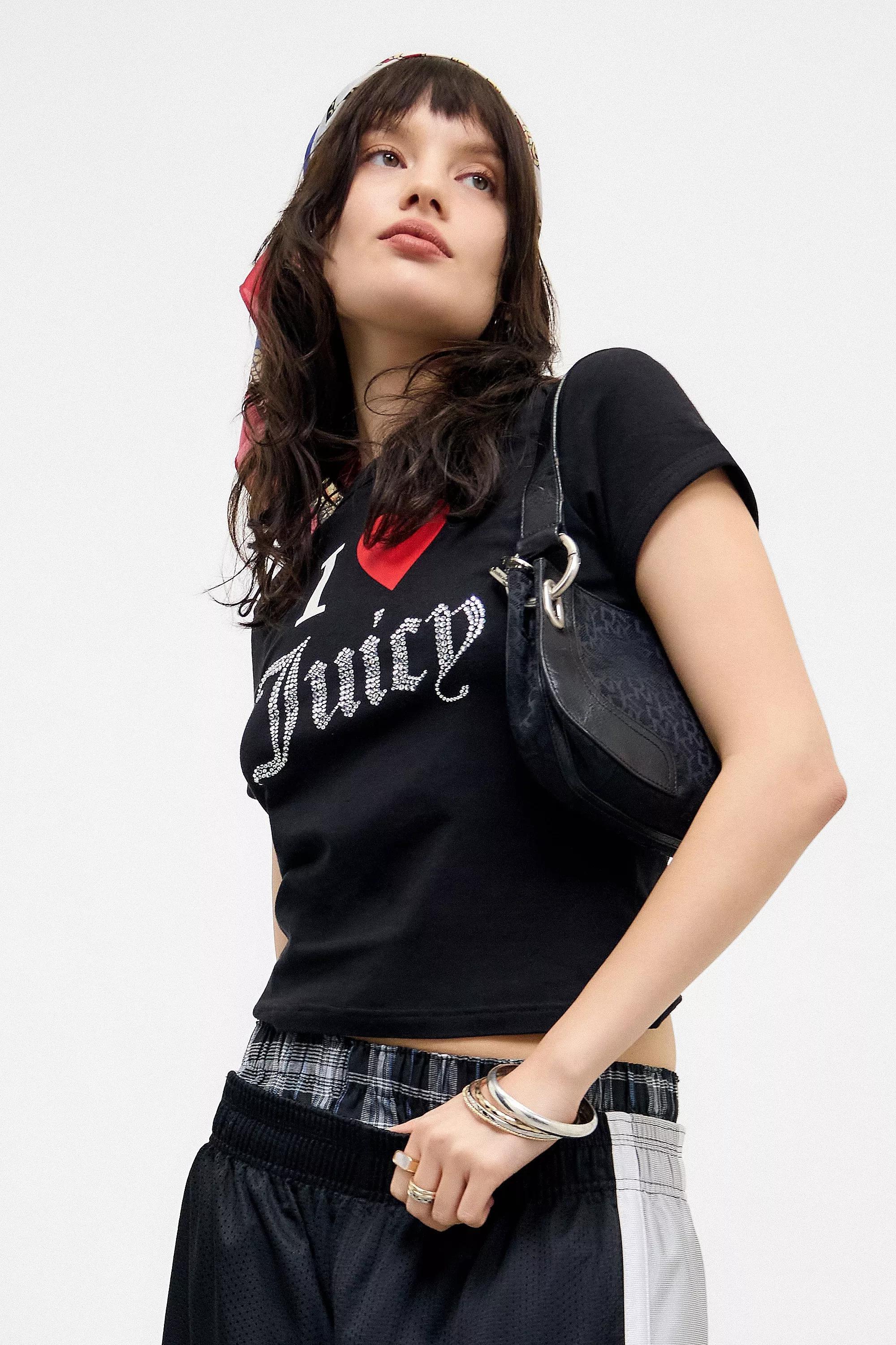 Black Juicy Couture Uo Exclusive I Love Juicy T-Shirt, , large image number 1