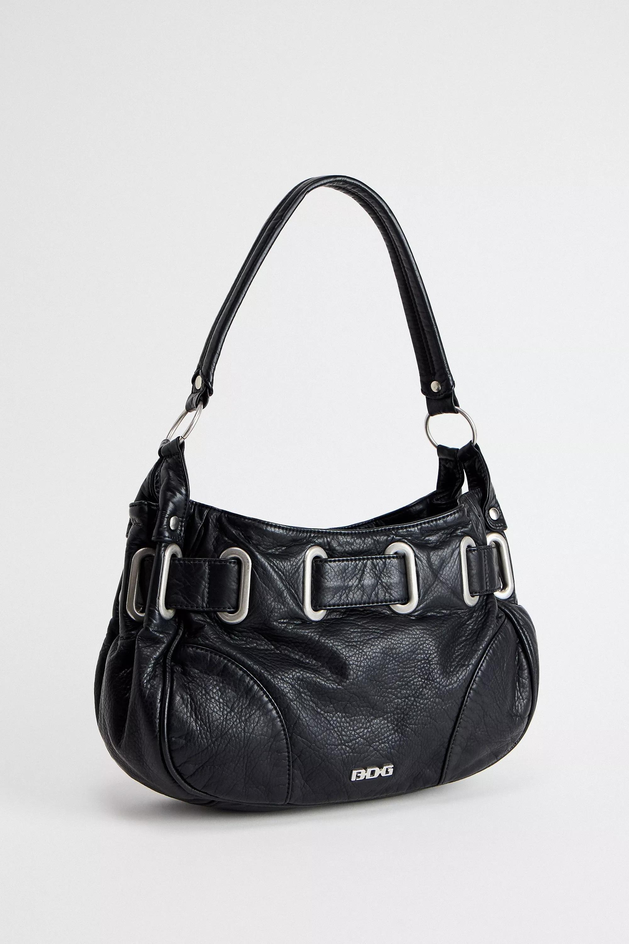 Black Bdg Sonny Loop Through Faux Leather Bag, BLK, large image number 2
