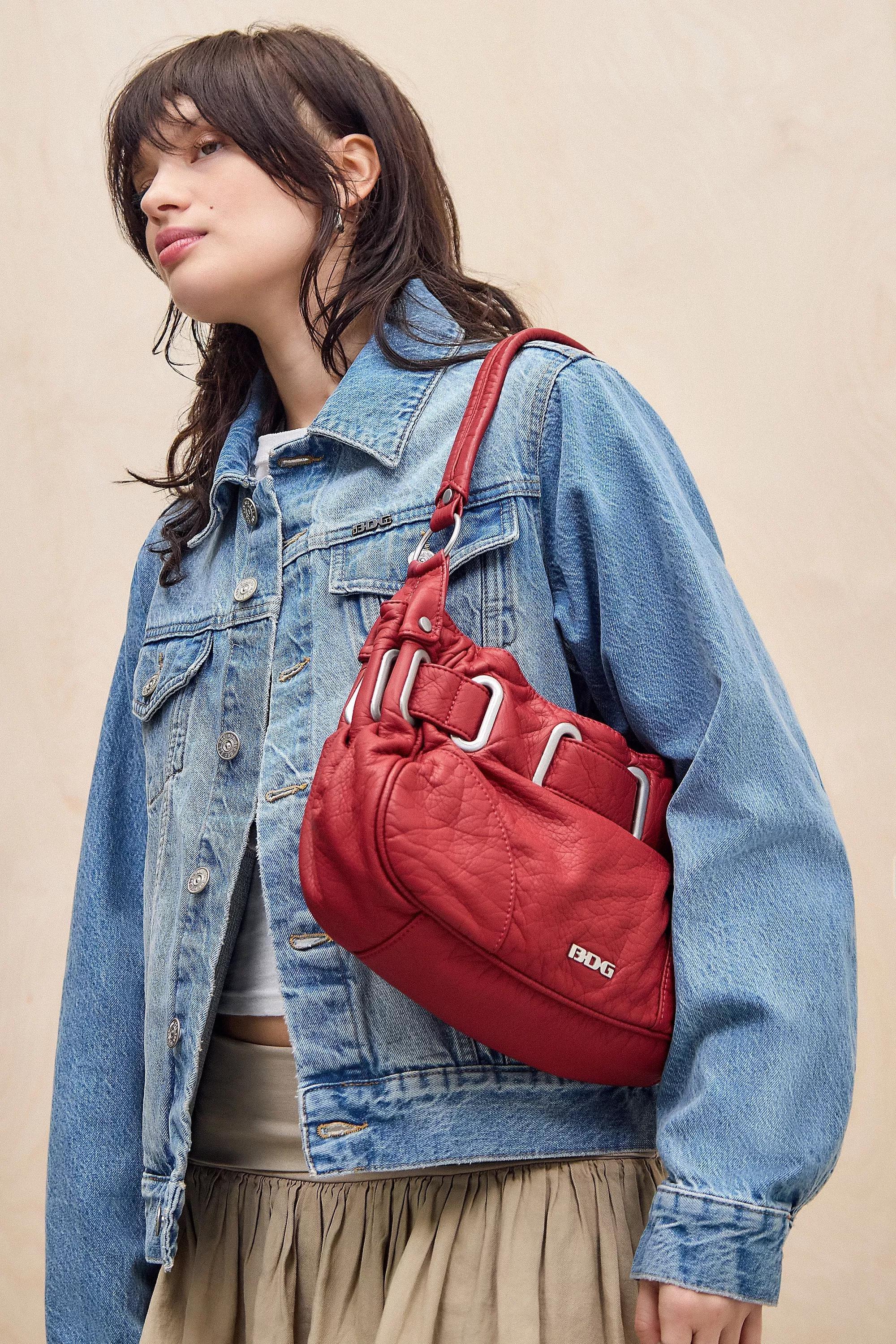 Red Bdg Sonny Loop Through Faux Leather Bag, RED, large image number 0