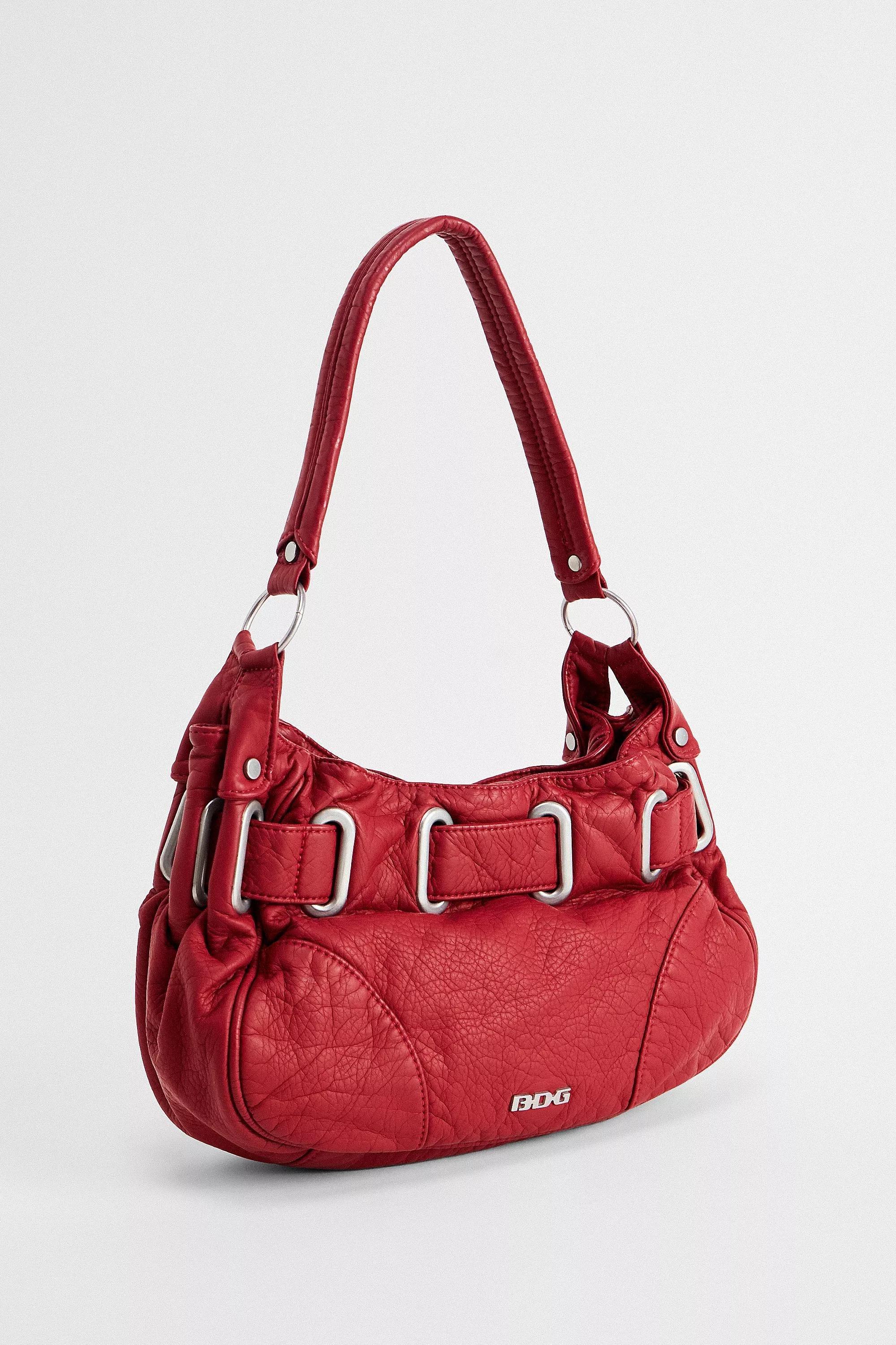 Red Bdg Sonny Loop Through Faux Leather Bag, RED, large image number 1