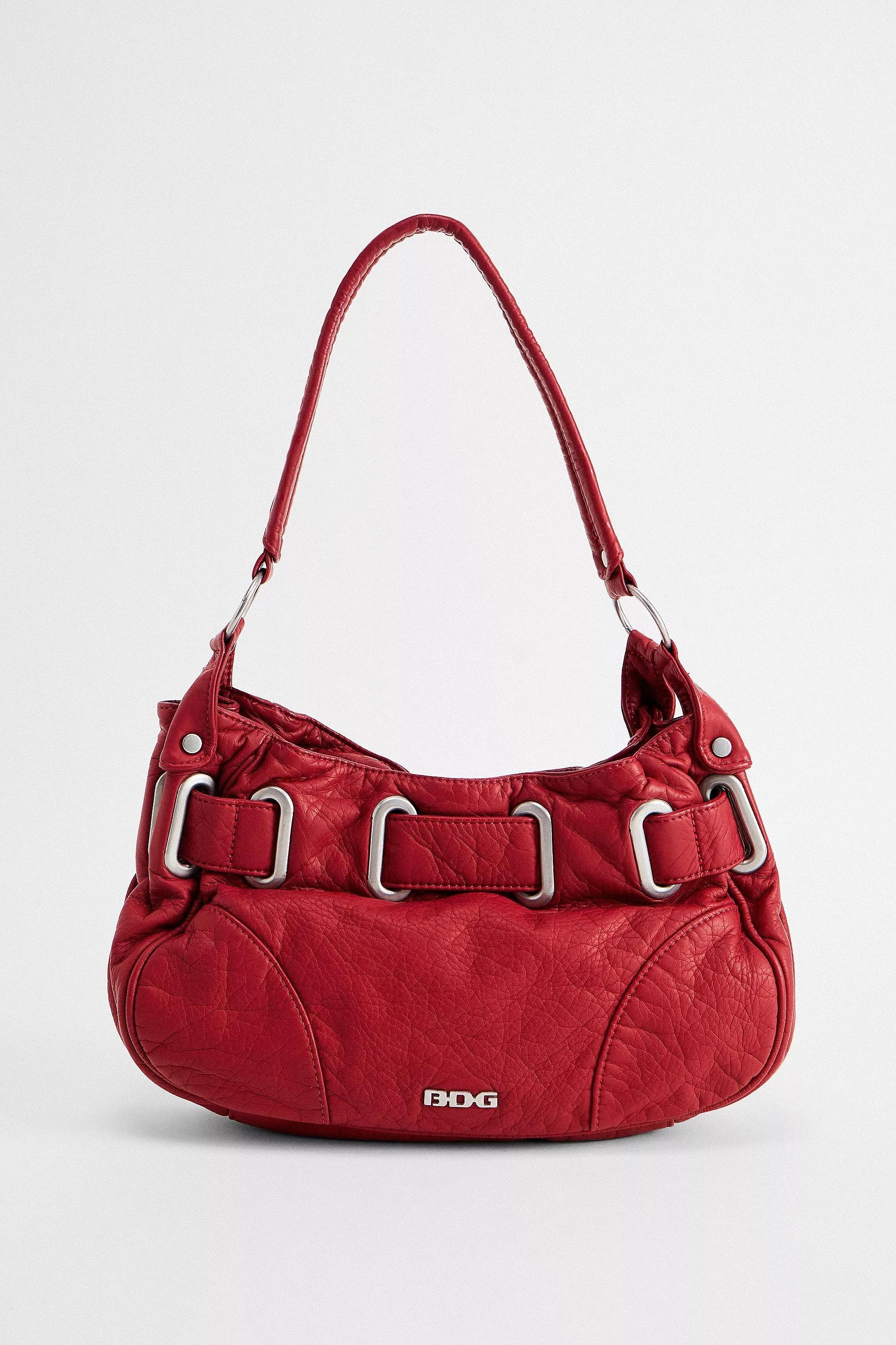 Red Bdg Sonny Loop Through Faux Leather Bag, RED, large image number 2