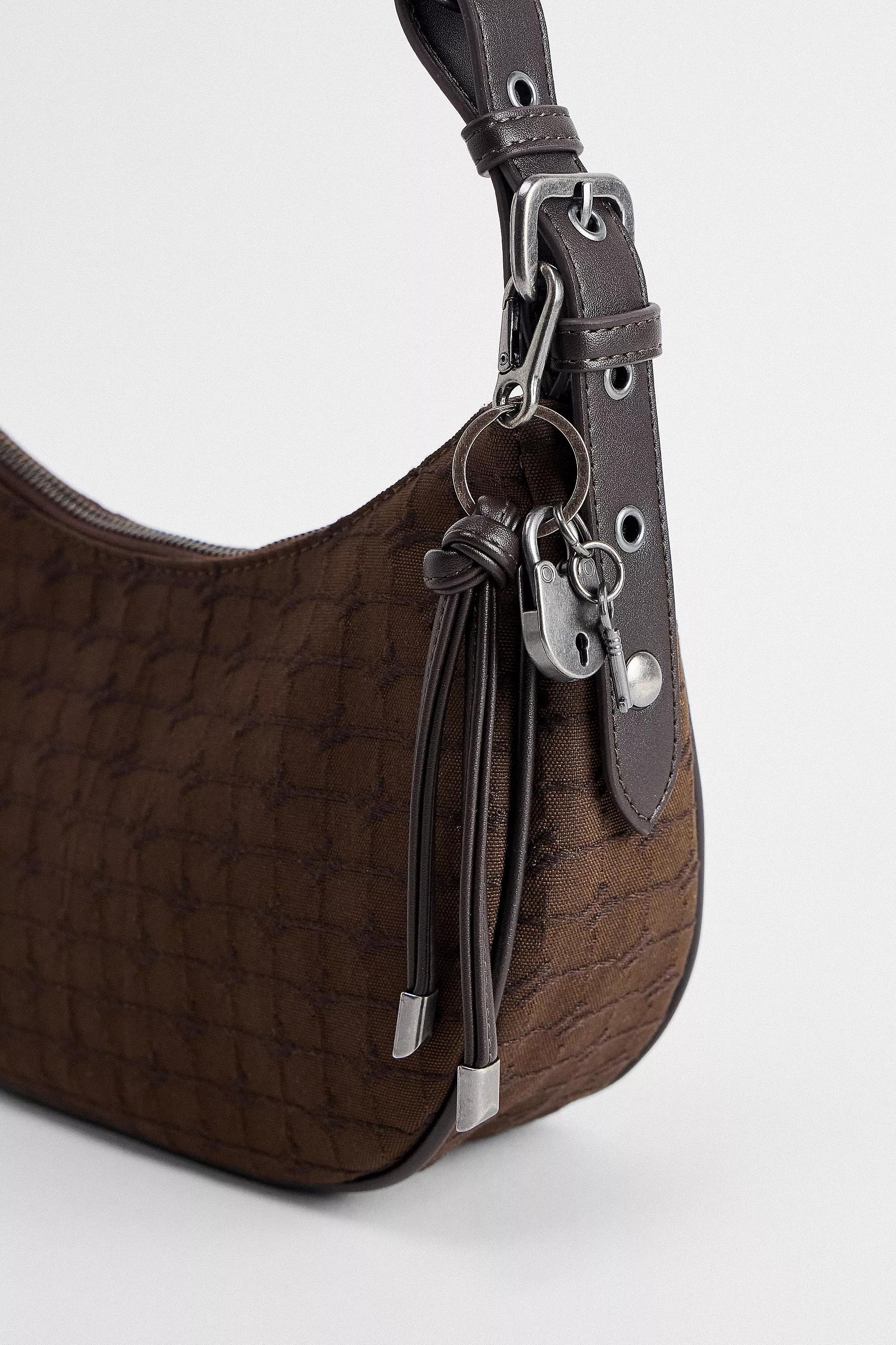 Brown Iets Frans... Monogram Crescent Bag, CHOC, large image number 3