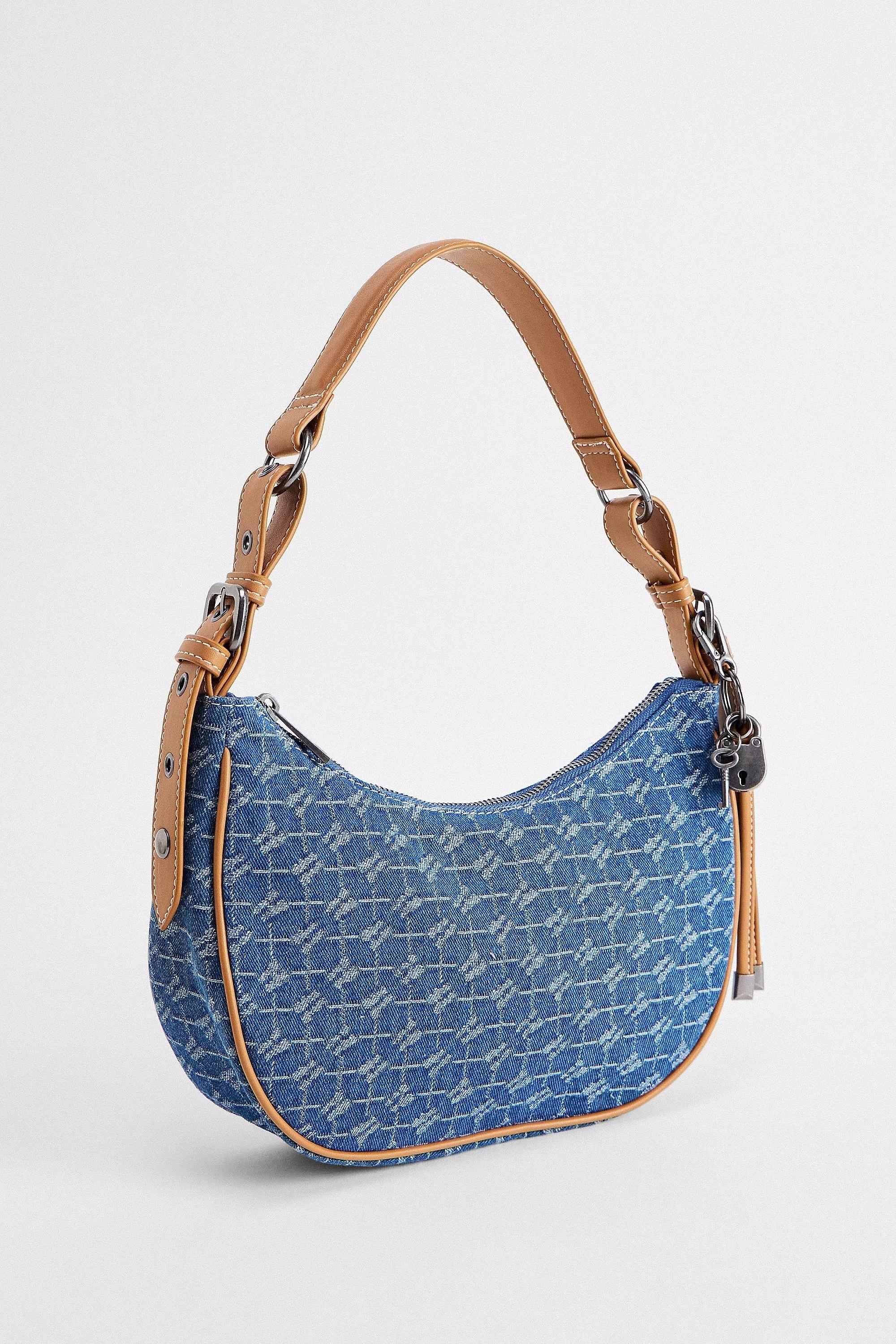 Blue Iets Frans... Monogram Crescent Bag, VINTAGE DENIM MEDIUM, large image number 1