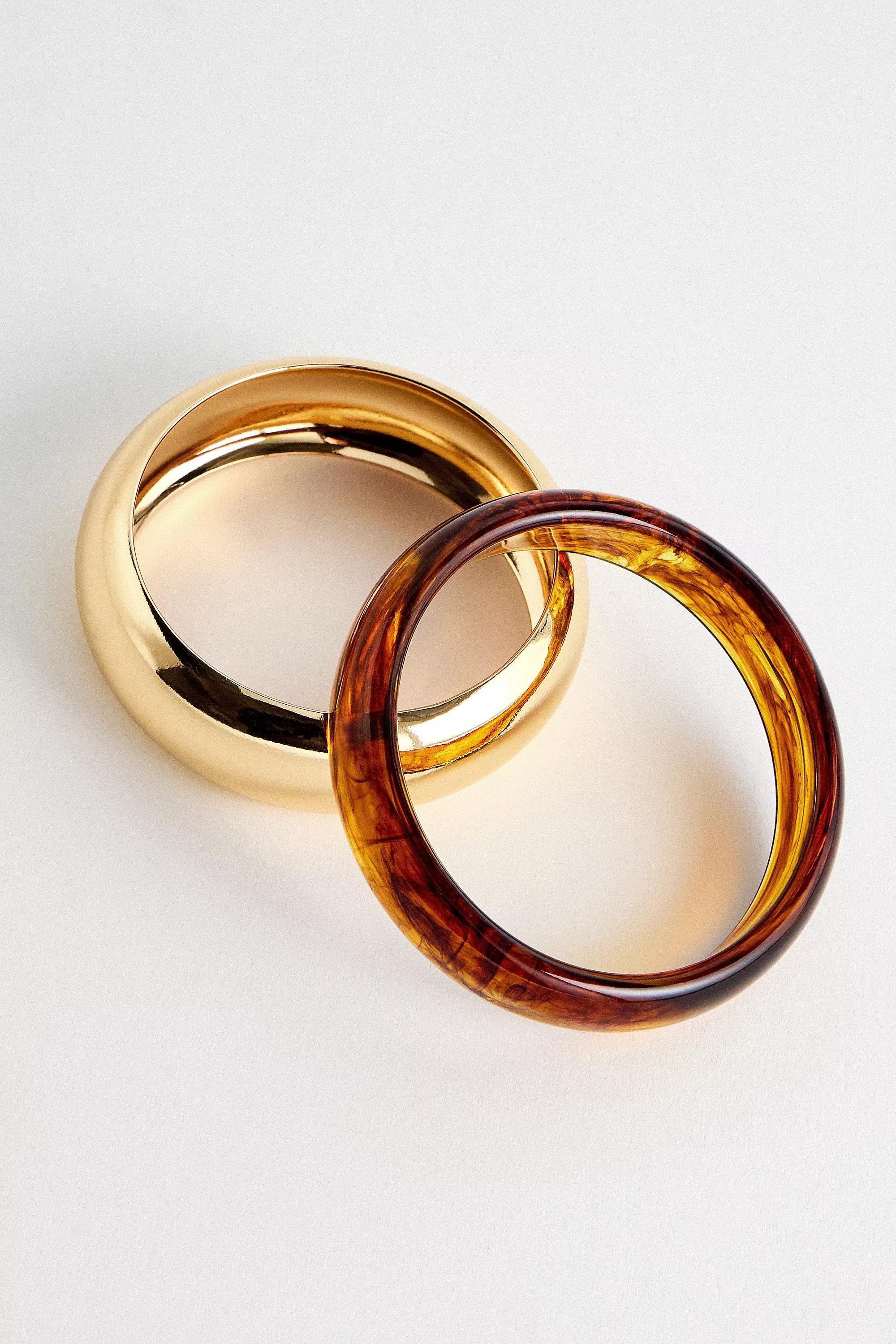 UO Set Of 2 Metal Bangles, ASSORT, large image number 0
