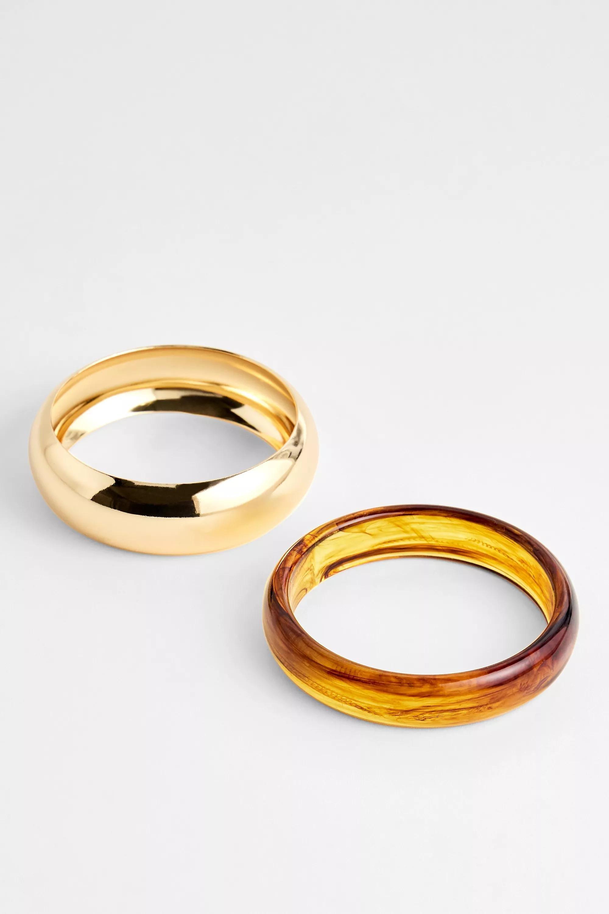 UO Set Of 2 Metal Bangles, ASSORT, large image number 2