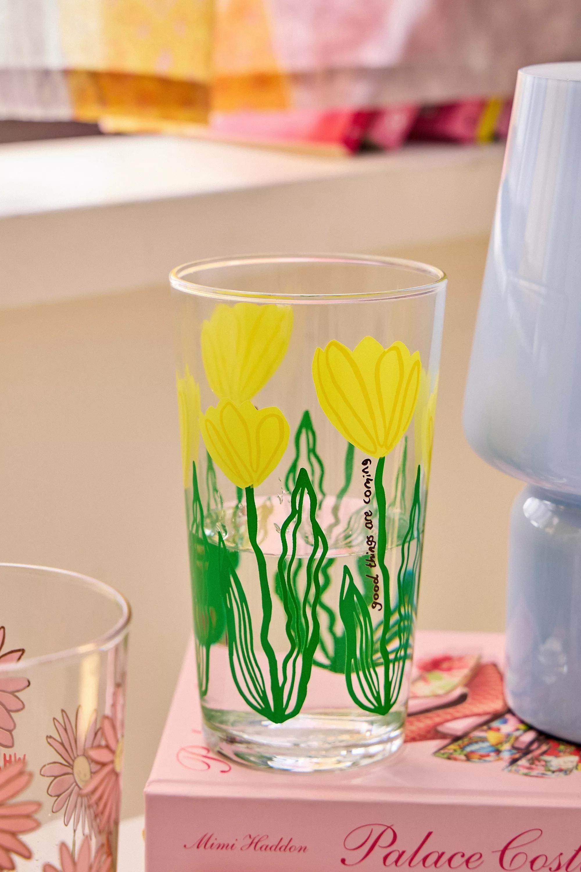 Multicolour Yellow Good Things Pint Tumbler, , medium