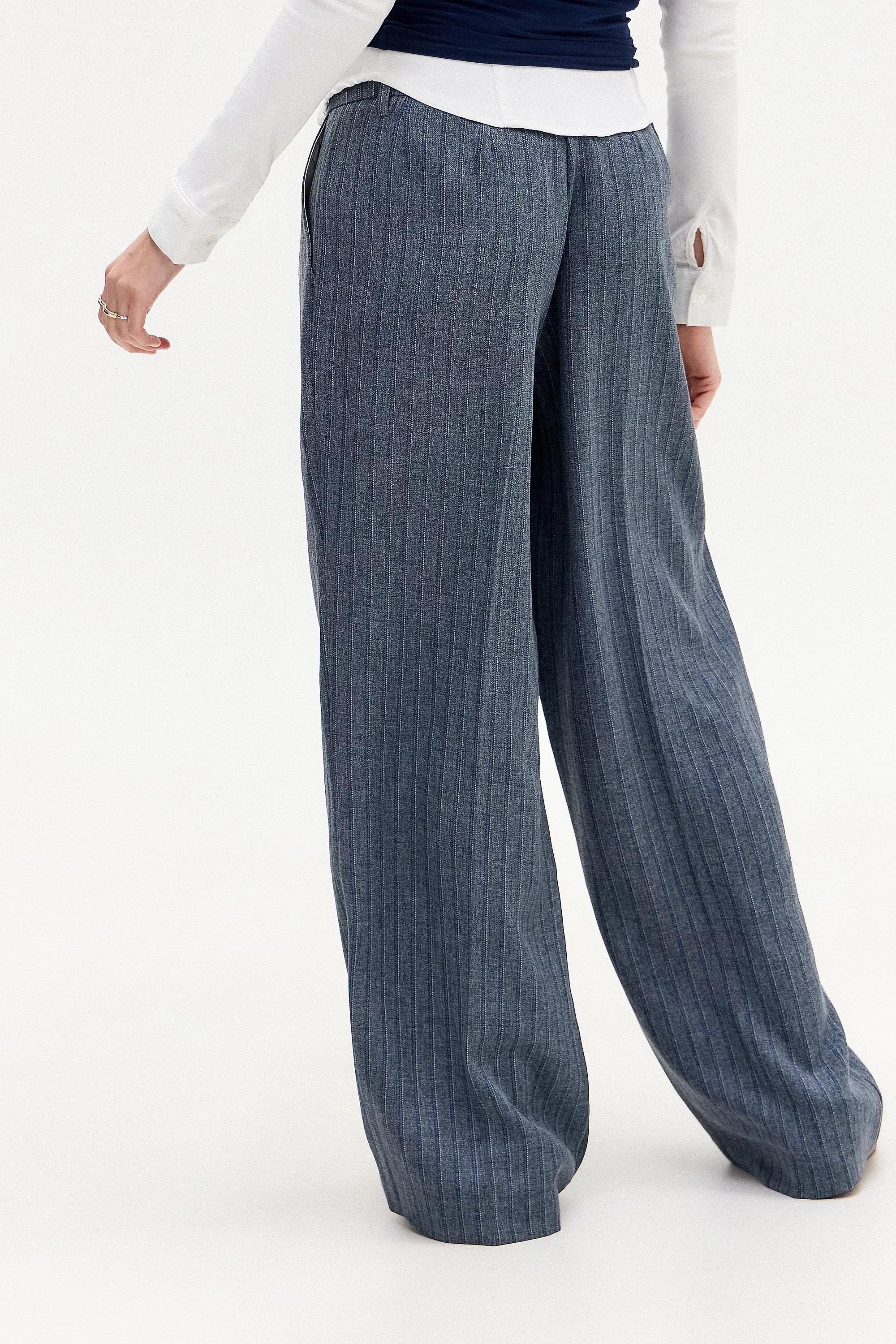 Grey Ash Pinstripe Pants, , large image number 3