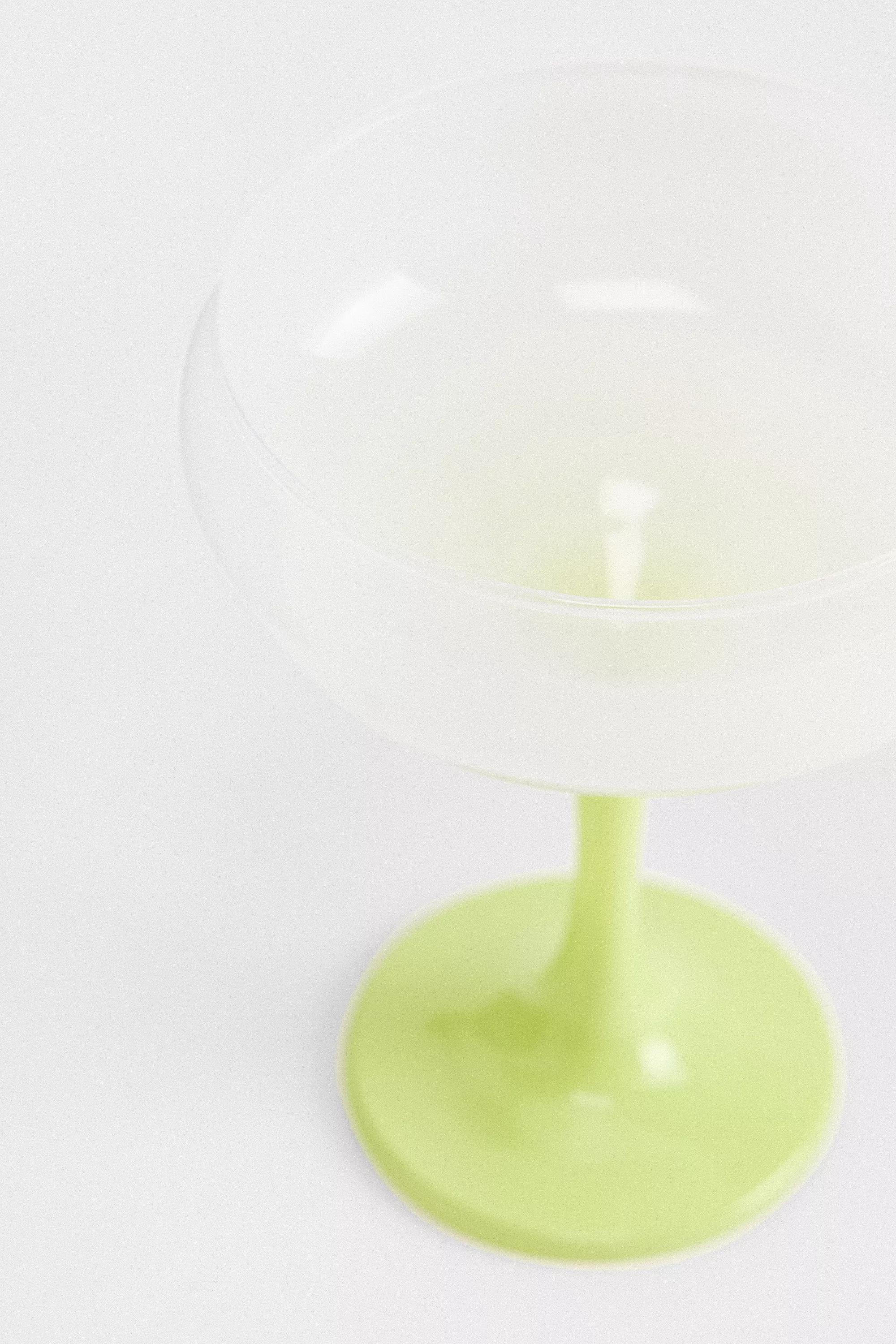 Green Ombre Coupe Glass, GRN, large image number 4