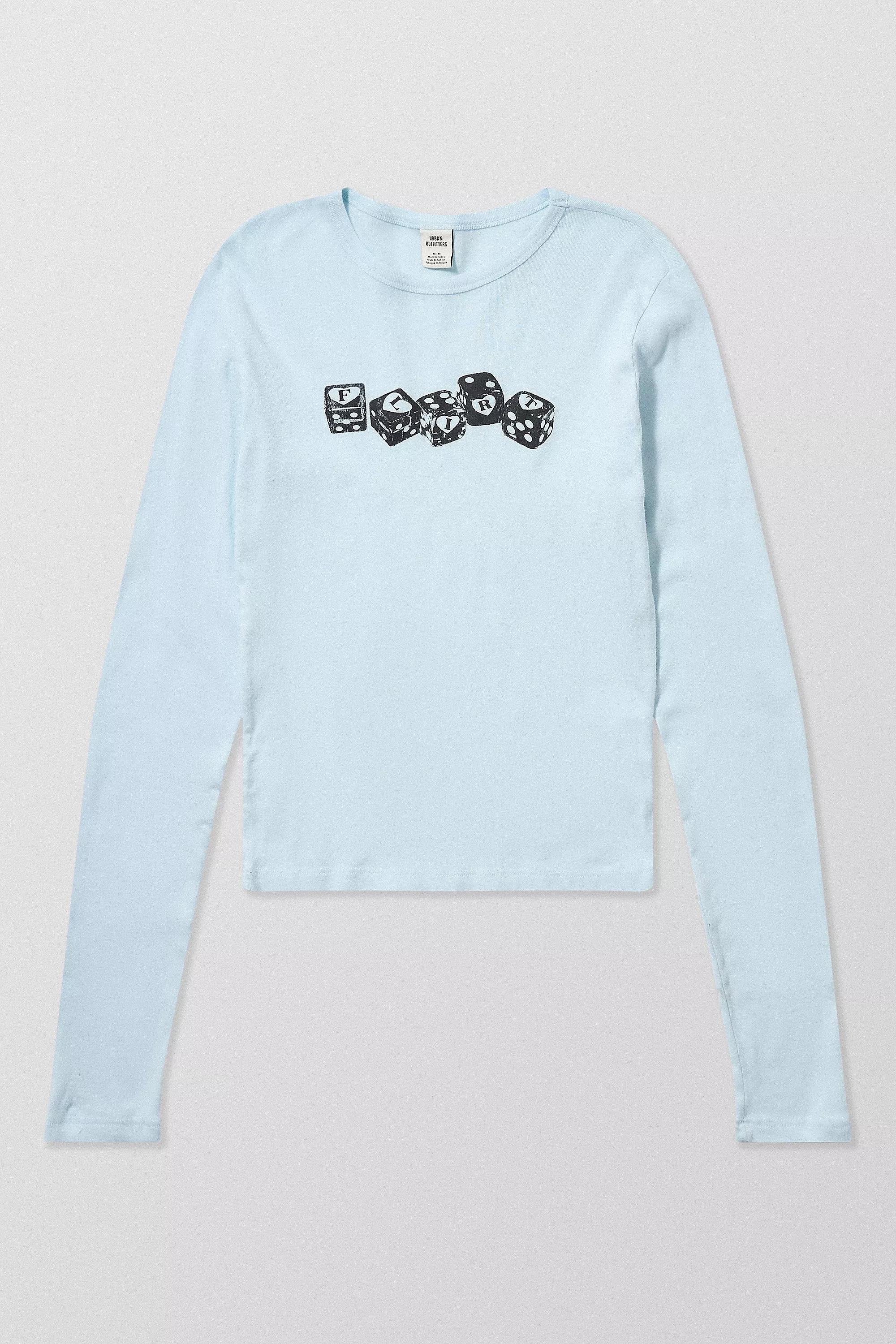 Blue Uo Long Sleeve T-Shirt, , large image number 5
