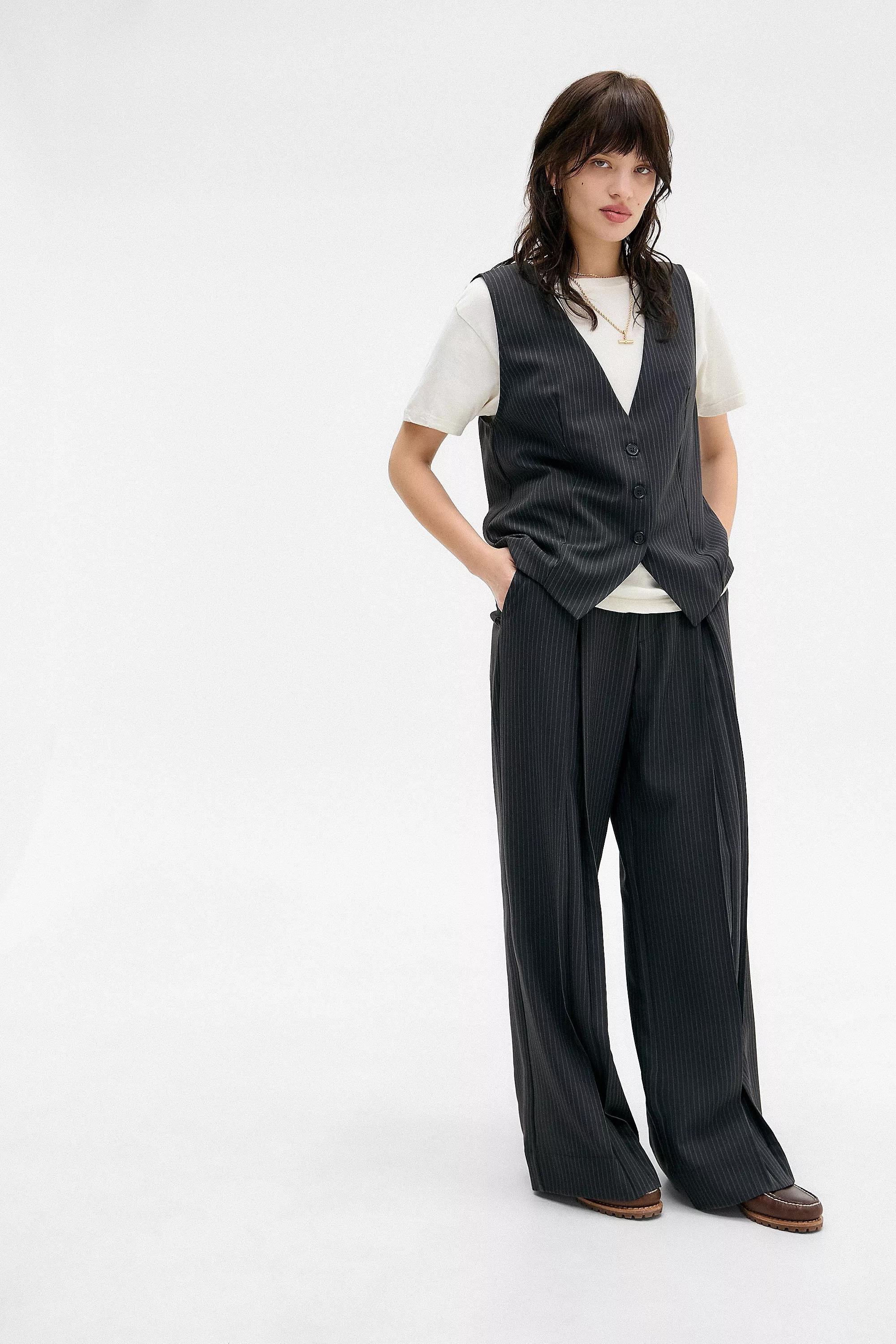 Grey Archive At Uo Oversized Waistcoat, , large image number 2