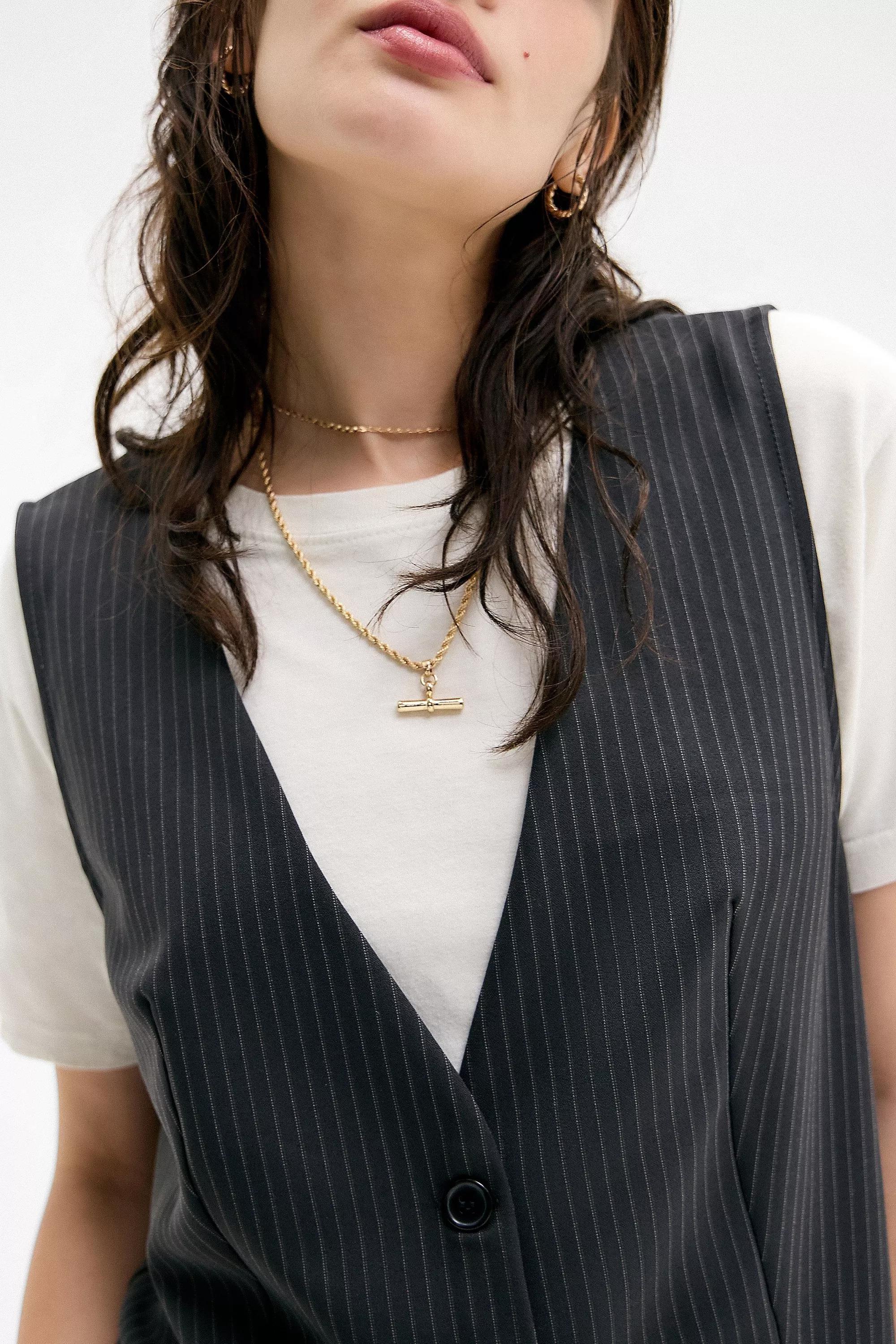 Grey Archive At Uo Oversized Waistcoat, , large image number 3