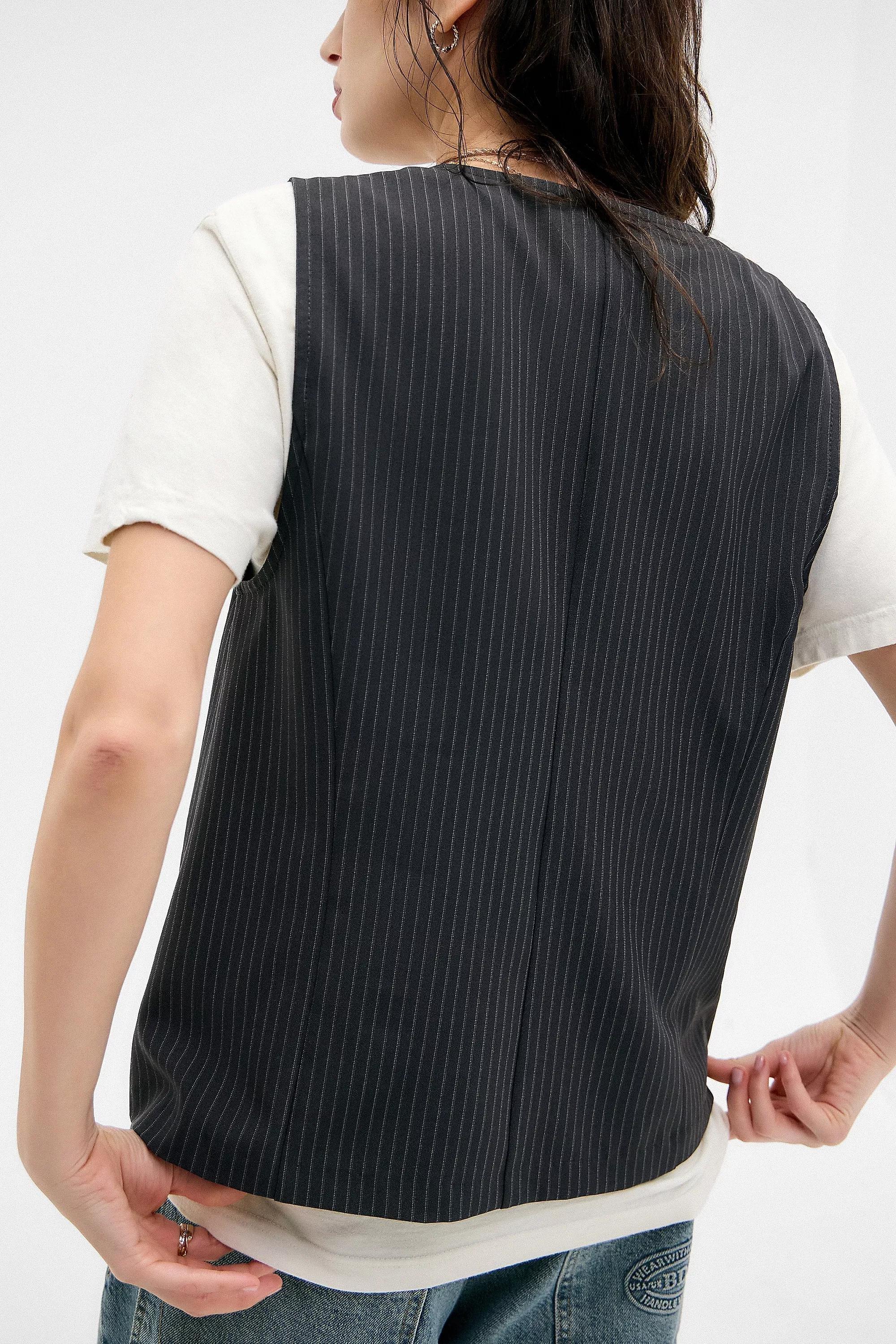Grey Archive At Uo Oversized Waistcoat, , large image number 4