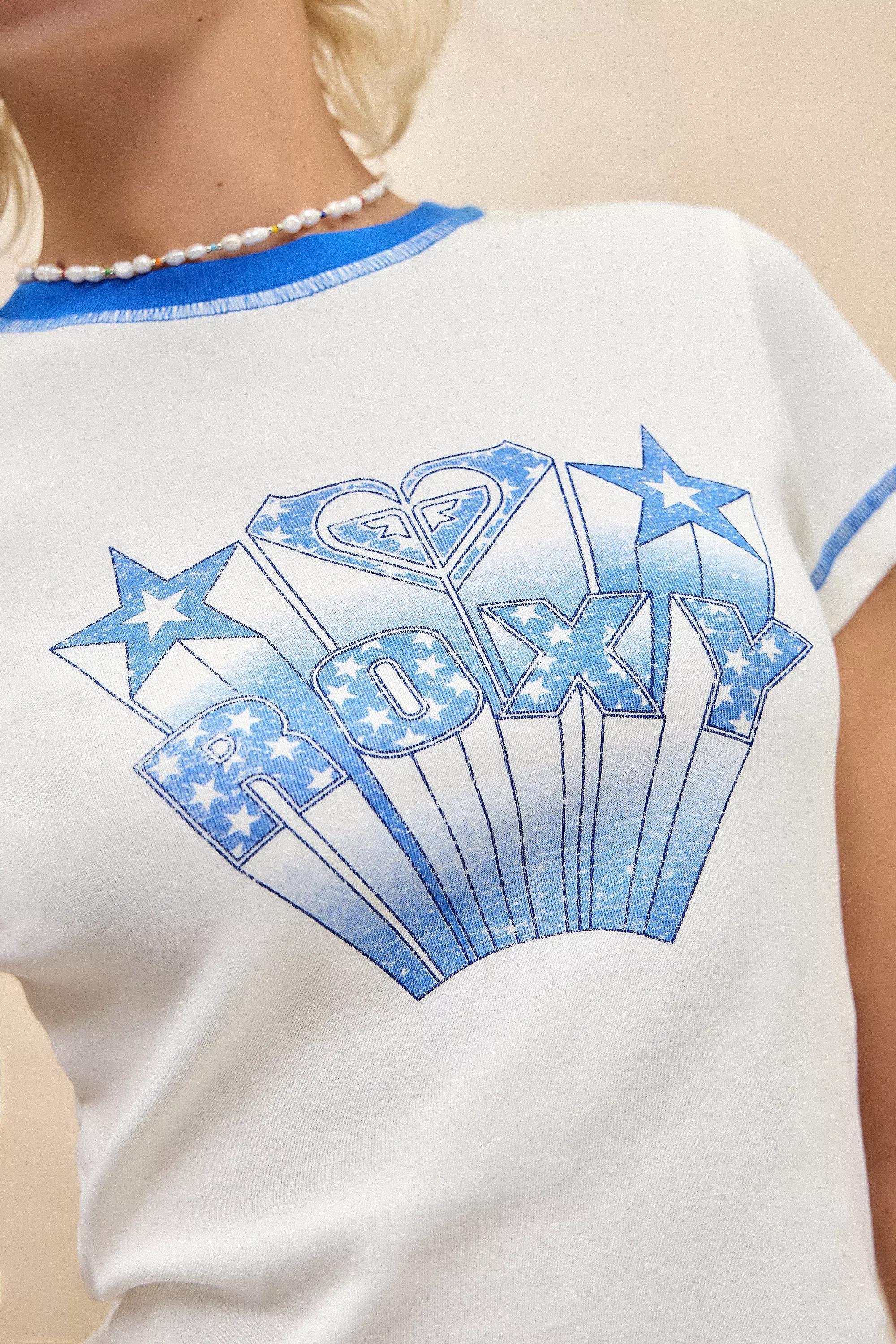 Roxy UO Exclusive Ecru Baby T-Shirt, , large image number 1