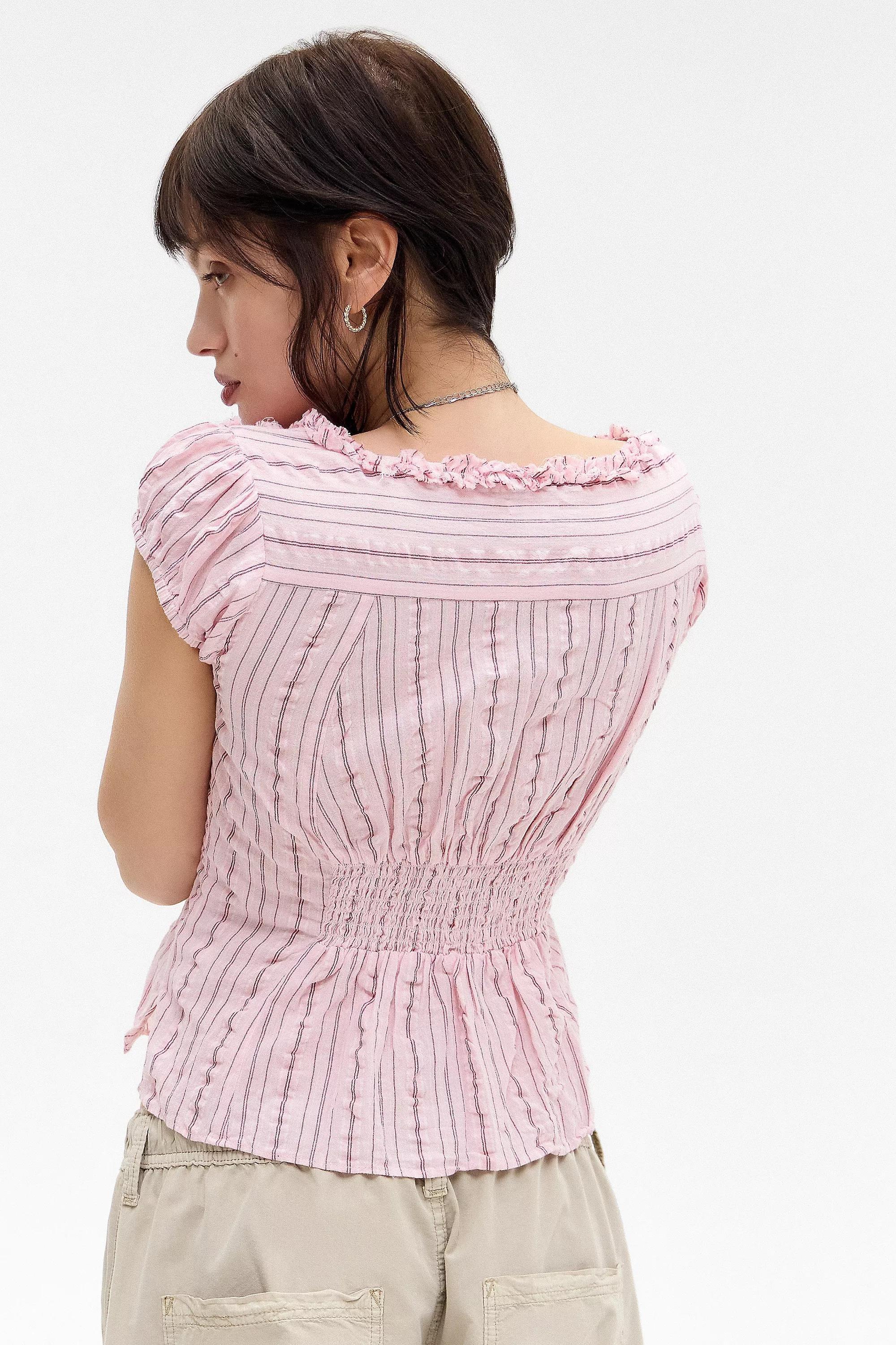 Pink Kimchi Blue Ria Ruffle Blouse, , large image number 3