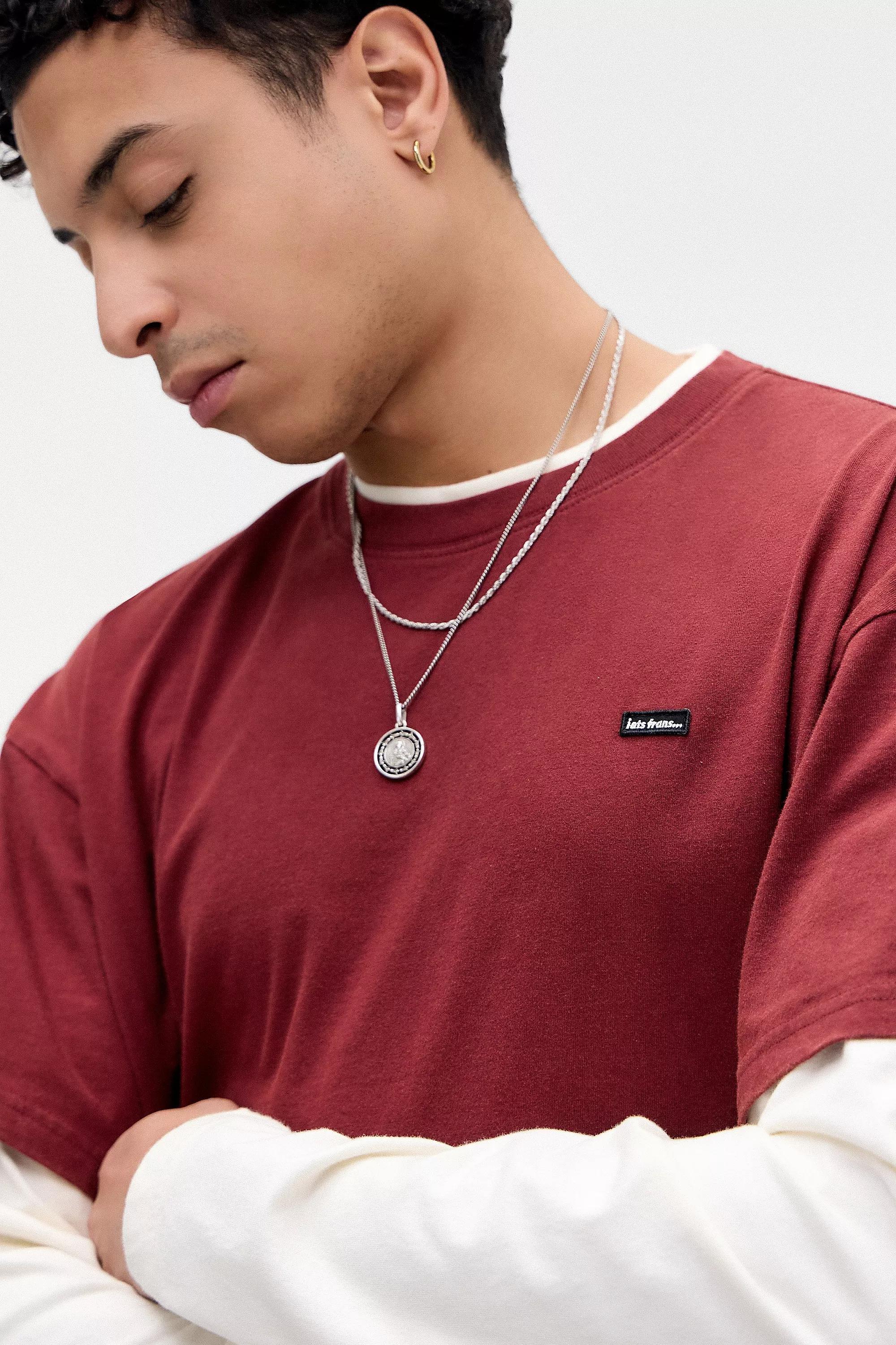 Brown Iets Frans... Burgundy Double Layer T-Shirt, , large image number 2