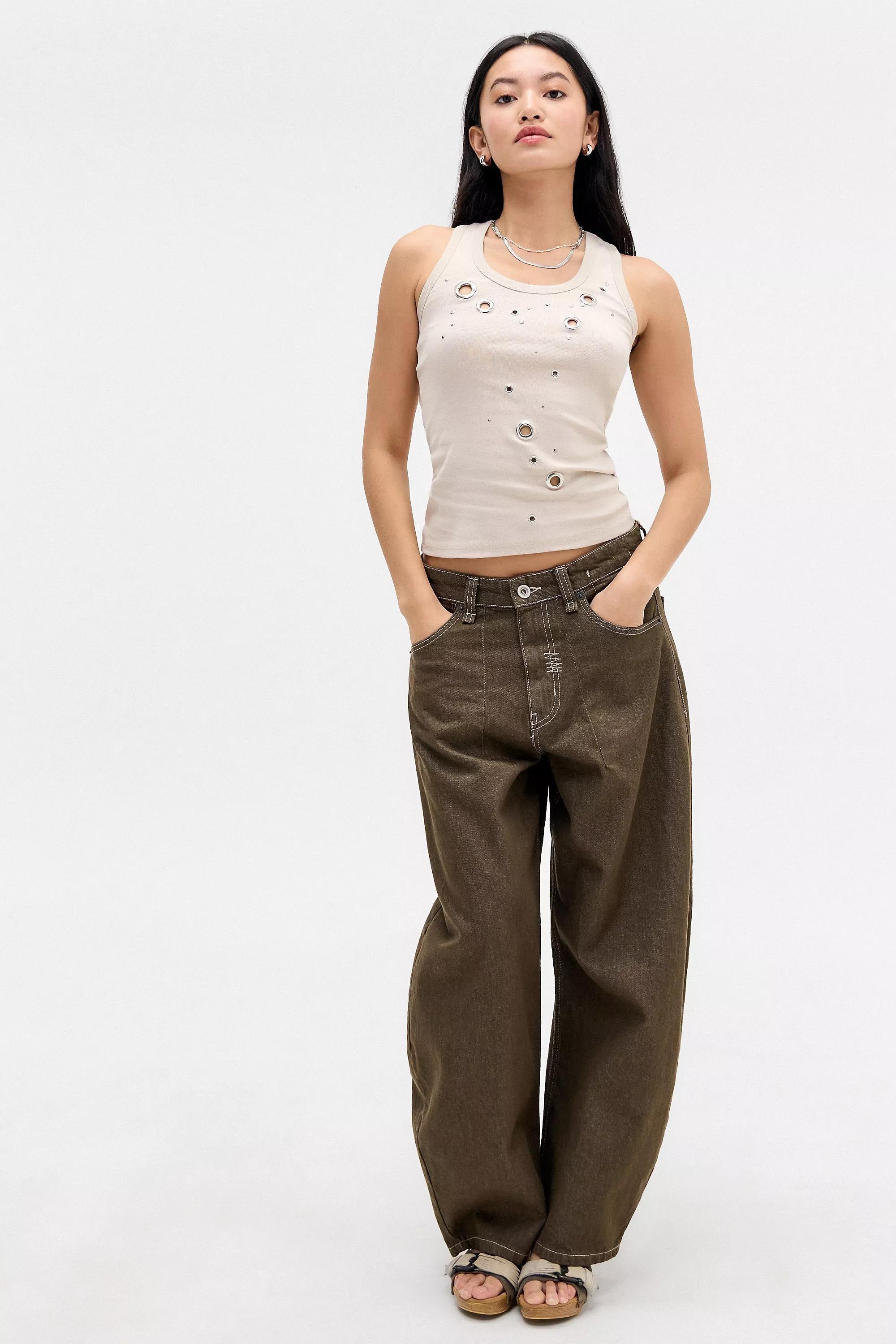 White UO Studded Tank Top, , large image number 1