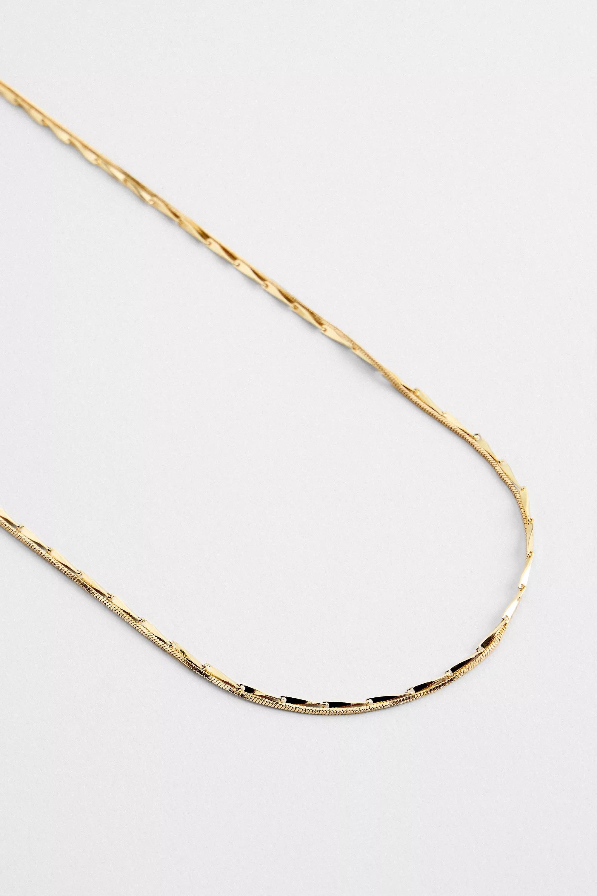 Gold Silence + Noise Twist Double-Layered Belly Chain, GOLD, large image number 3