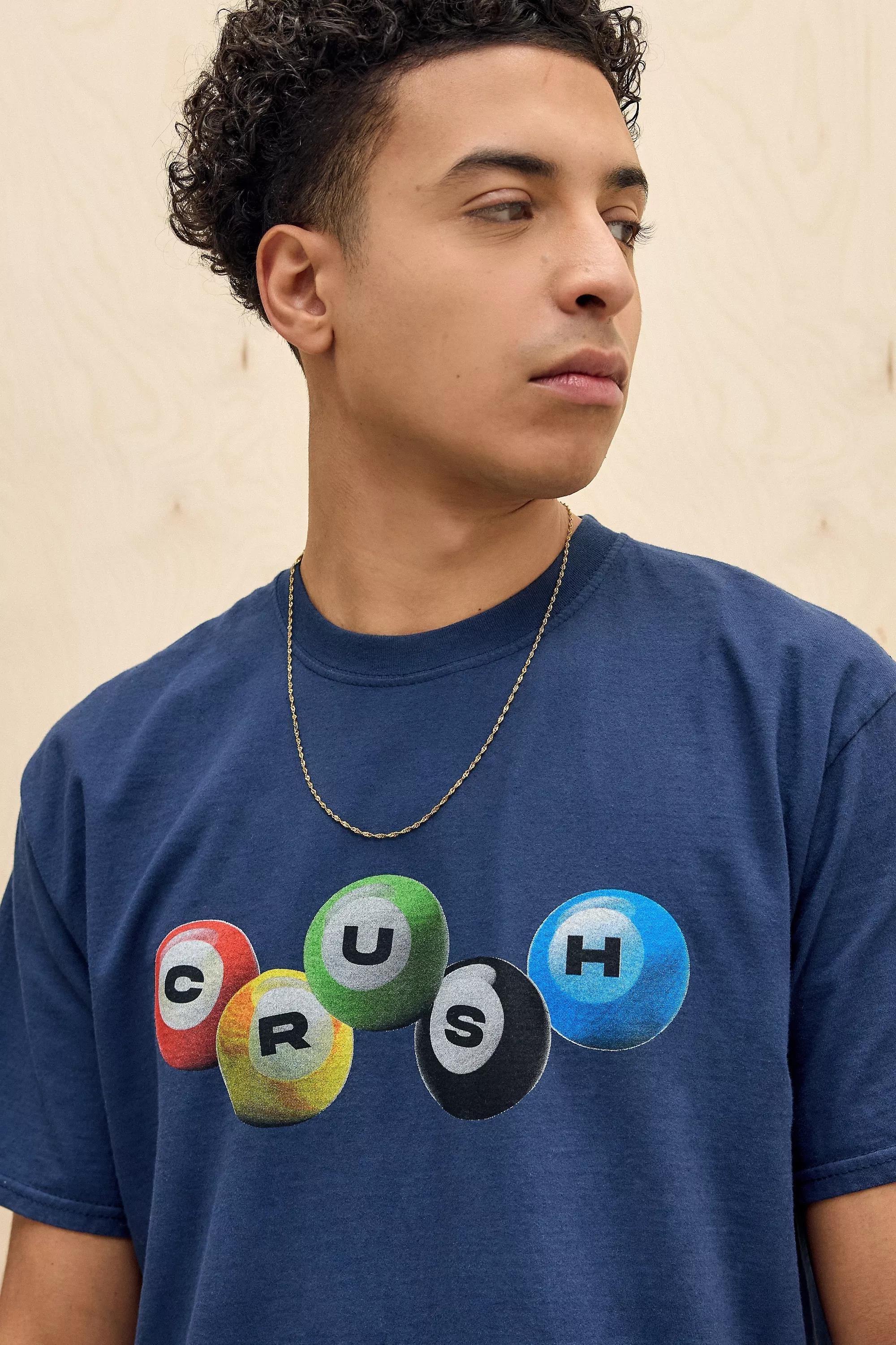 Navy Uo Printed T-Shirt, , large image number 0