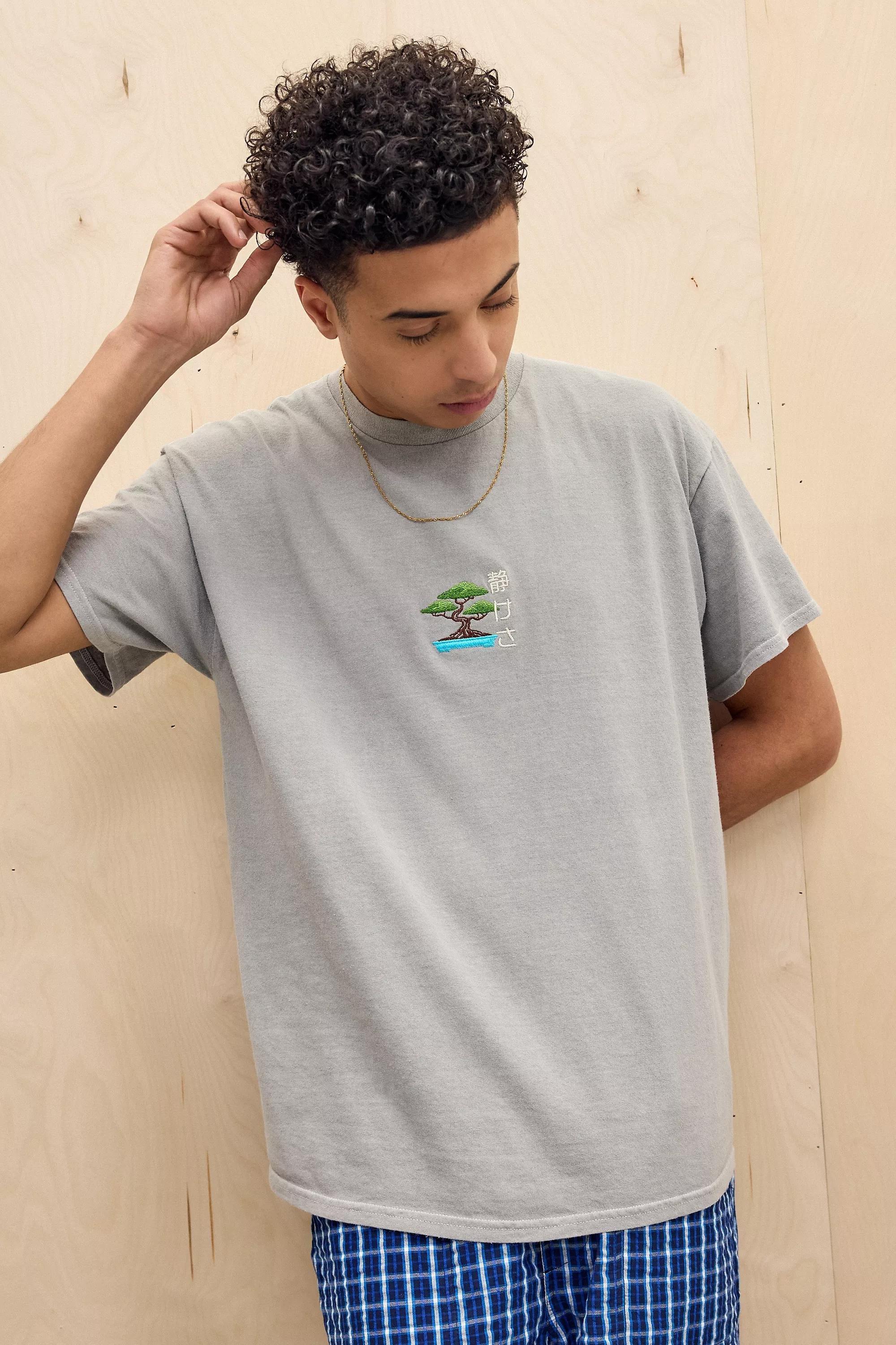 Grey UO Bonsai Tree T-Shirt, , large image number 0
