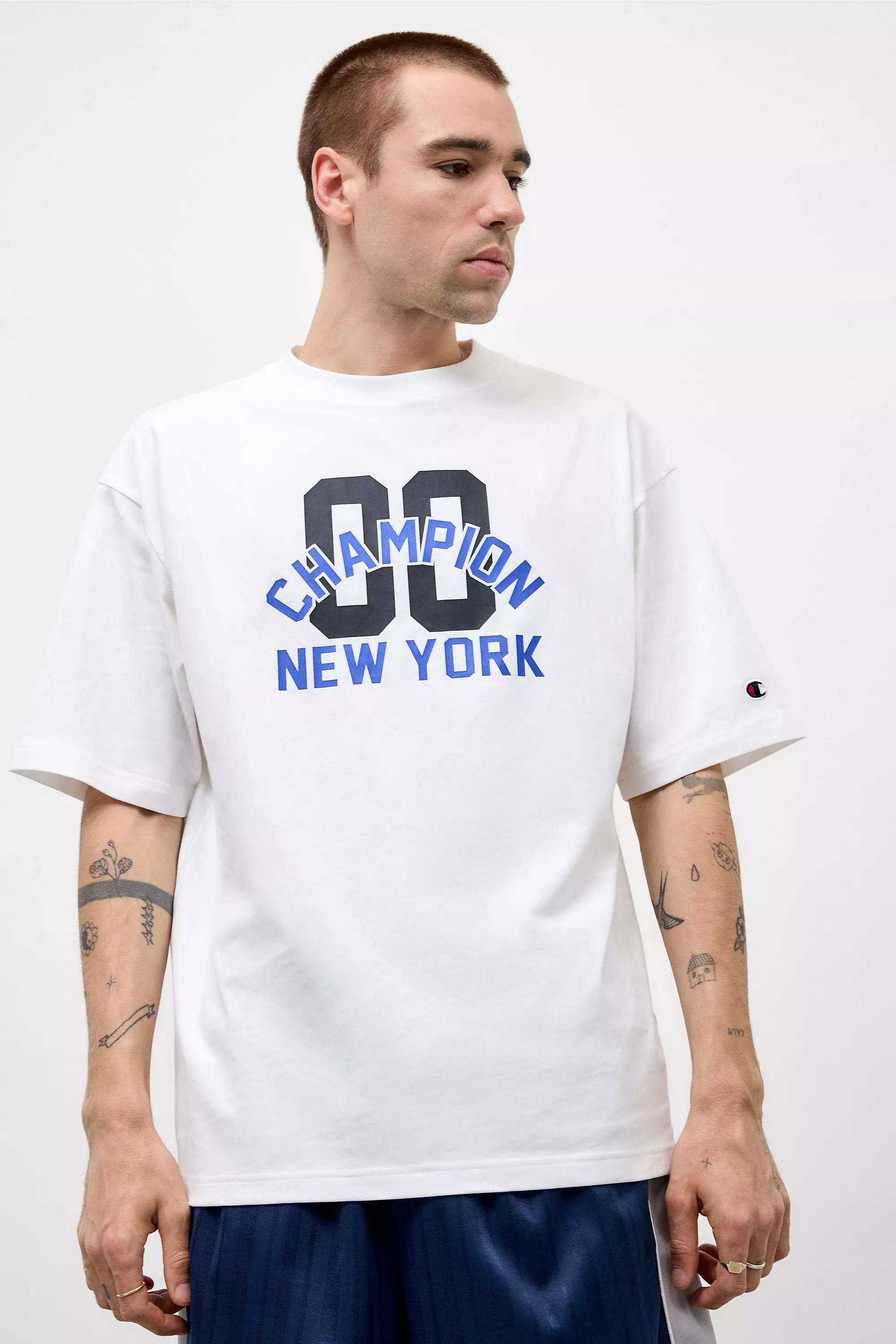 White Champion Uo Exclusive White Number T-Shirt, , large image number 0