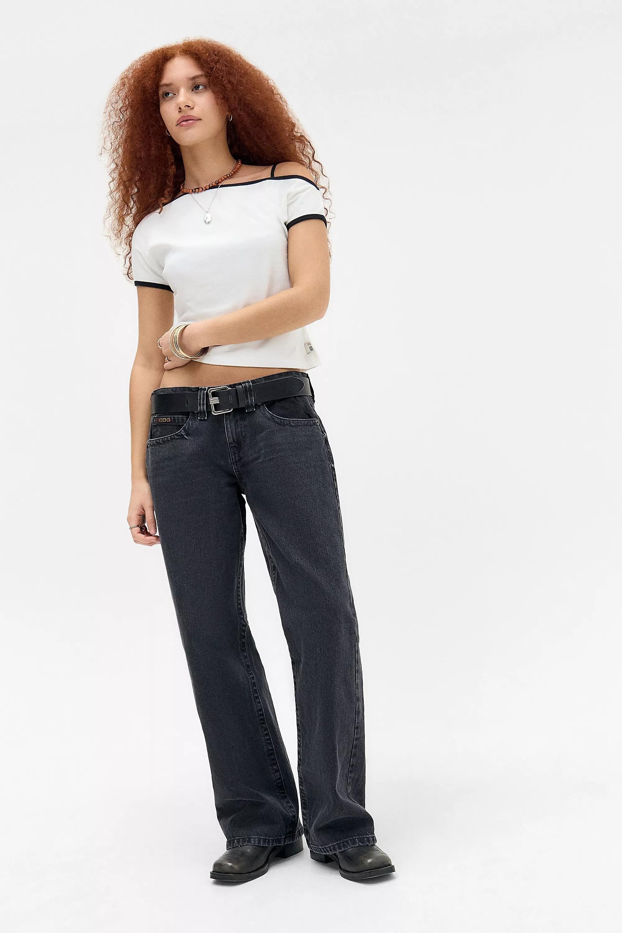 Black Bdg Kayla Lowrider Jeans, BLK, medium