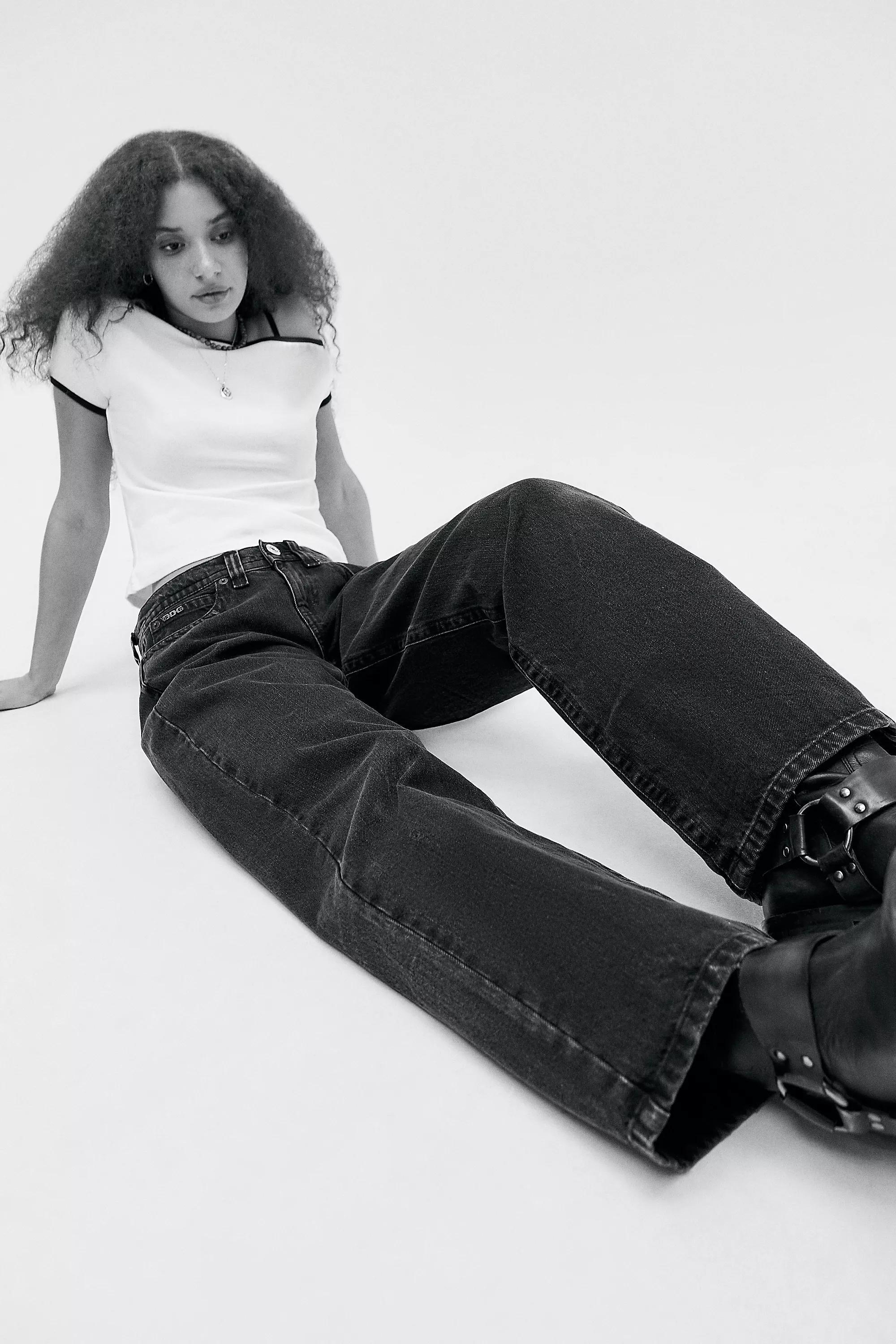 Black Bdg Kayla Lowrider Jeans, BLK, large image number 4