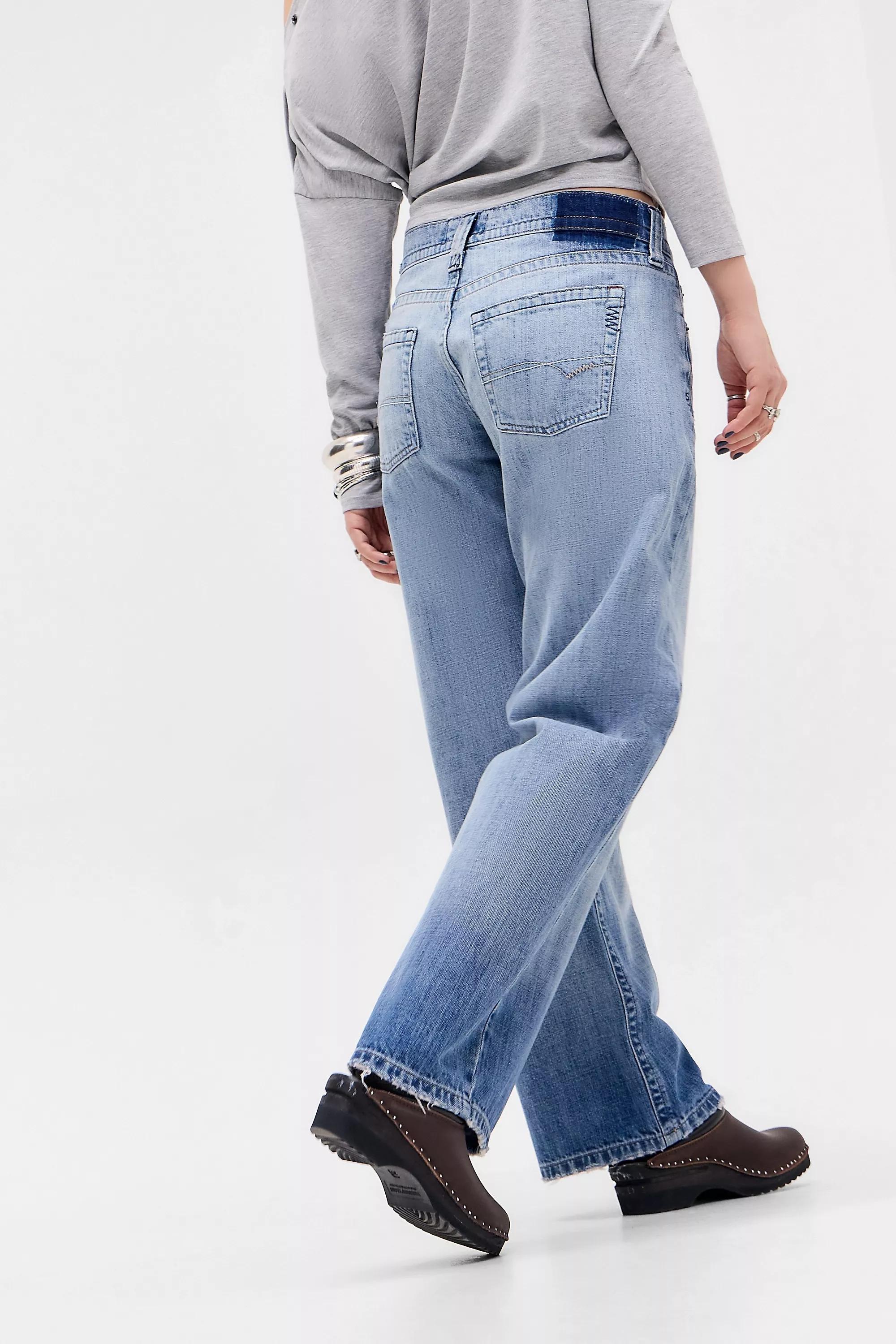 Navy Medium Blue Bdg Kayla Lowrider Jeans, DENIM MEDIUM BLUE, large image number 3