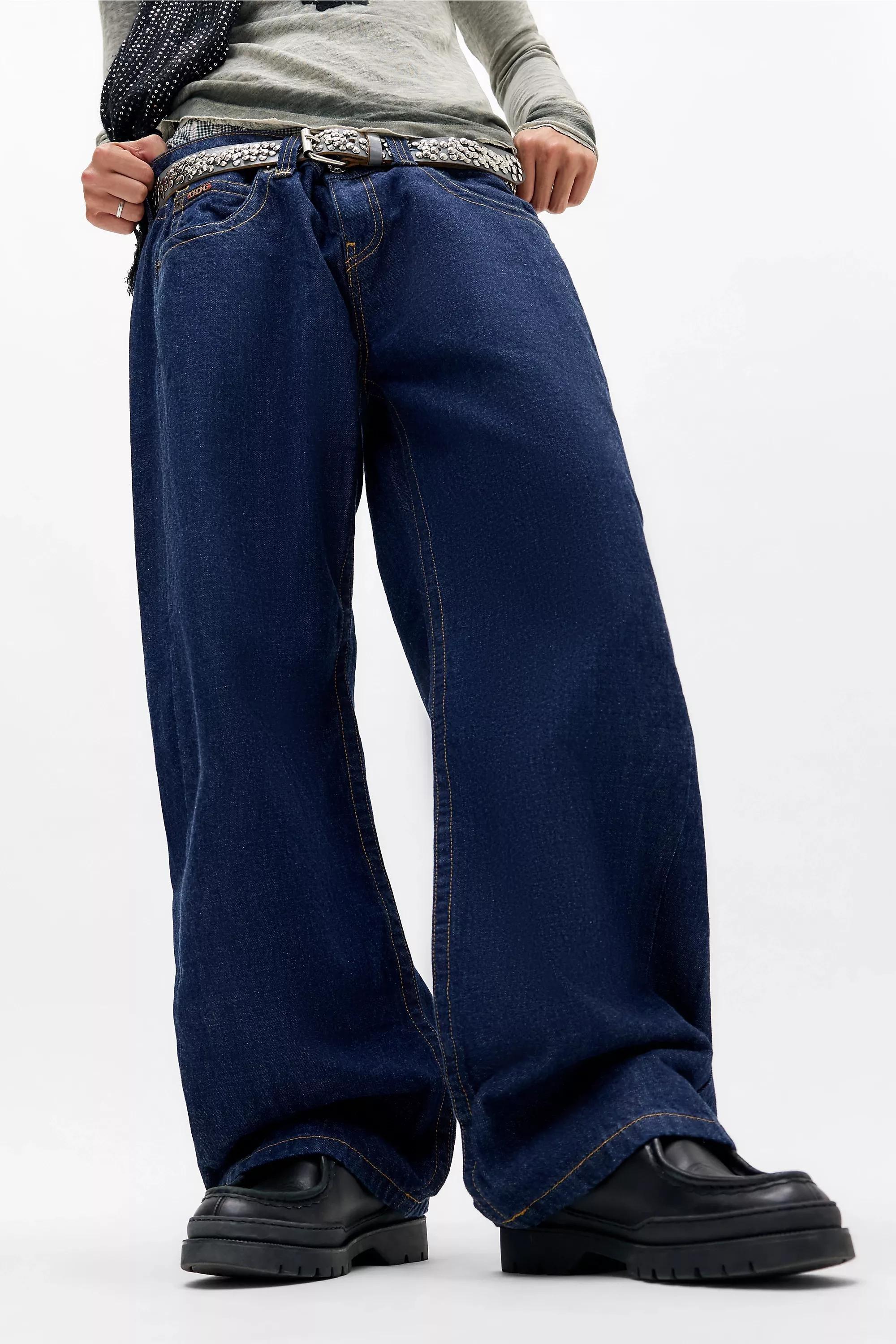 Navy Bdg Kayla Lowrider Jeans, VINTAGE DENIM DARK, large image number 5