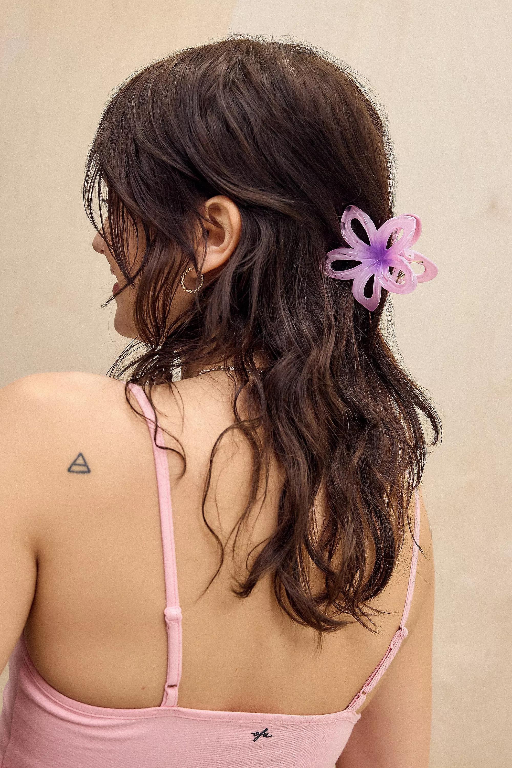 Lilac Flower Cut Out Claw Clip, LILAC, large image number 0